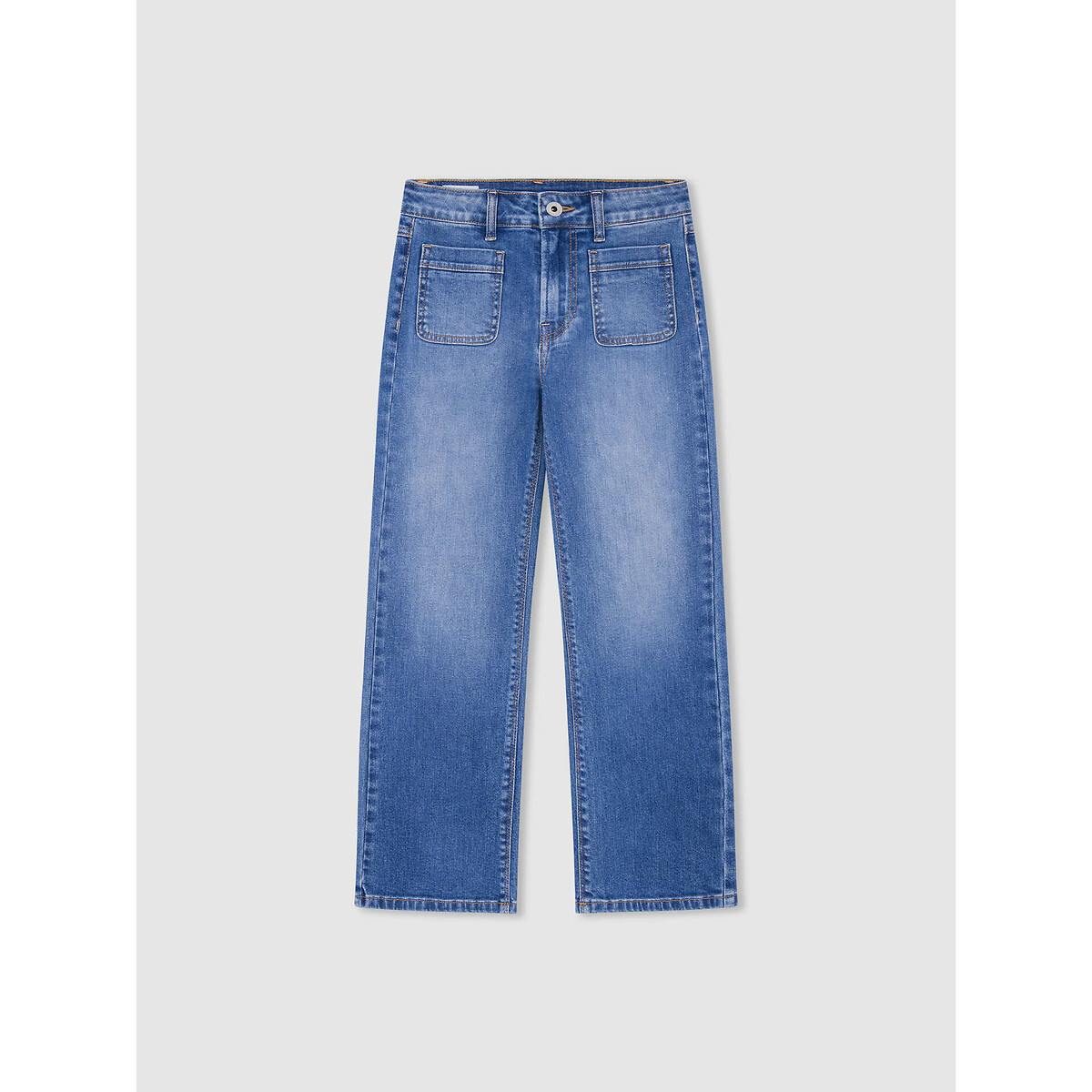 Pepe Jeans Denim Blue Mid Rise Flared Jeans 14Y (156Cm)