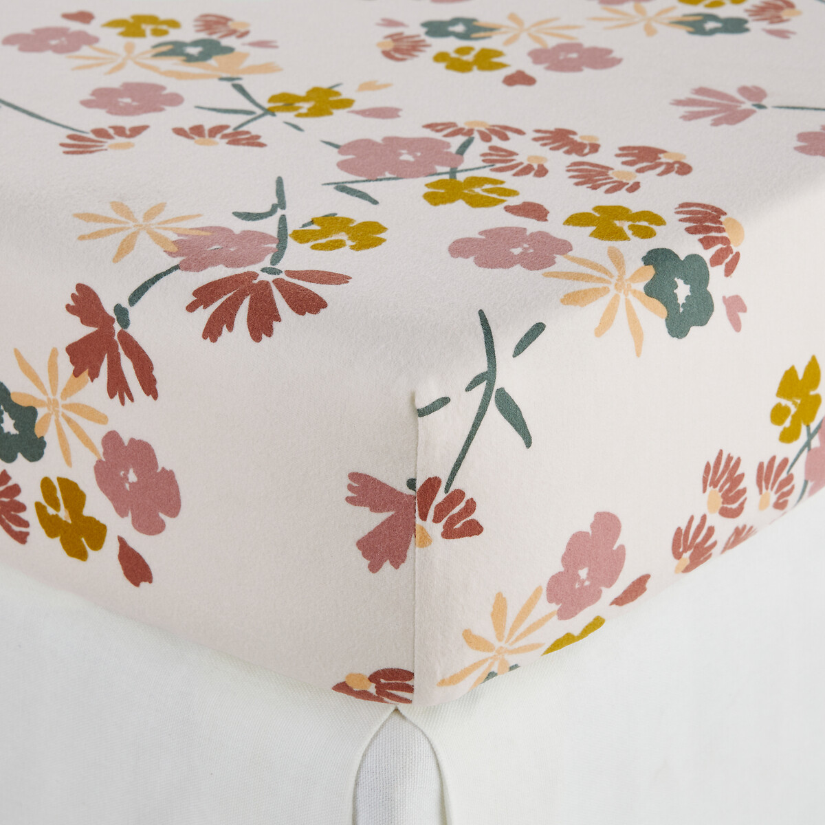 Drap-housse En Flanelle Coton Bonnet 25 Cm, Rosine — vue 3