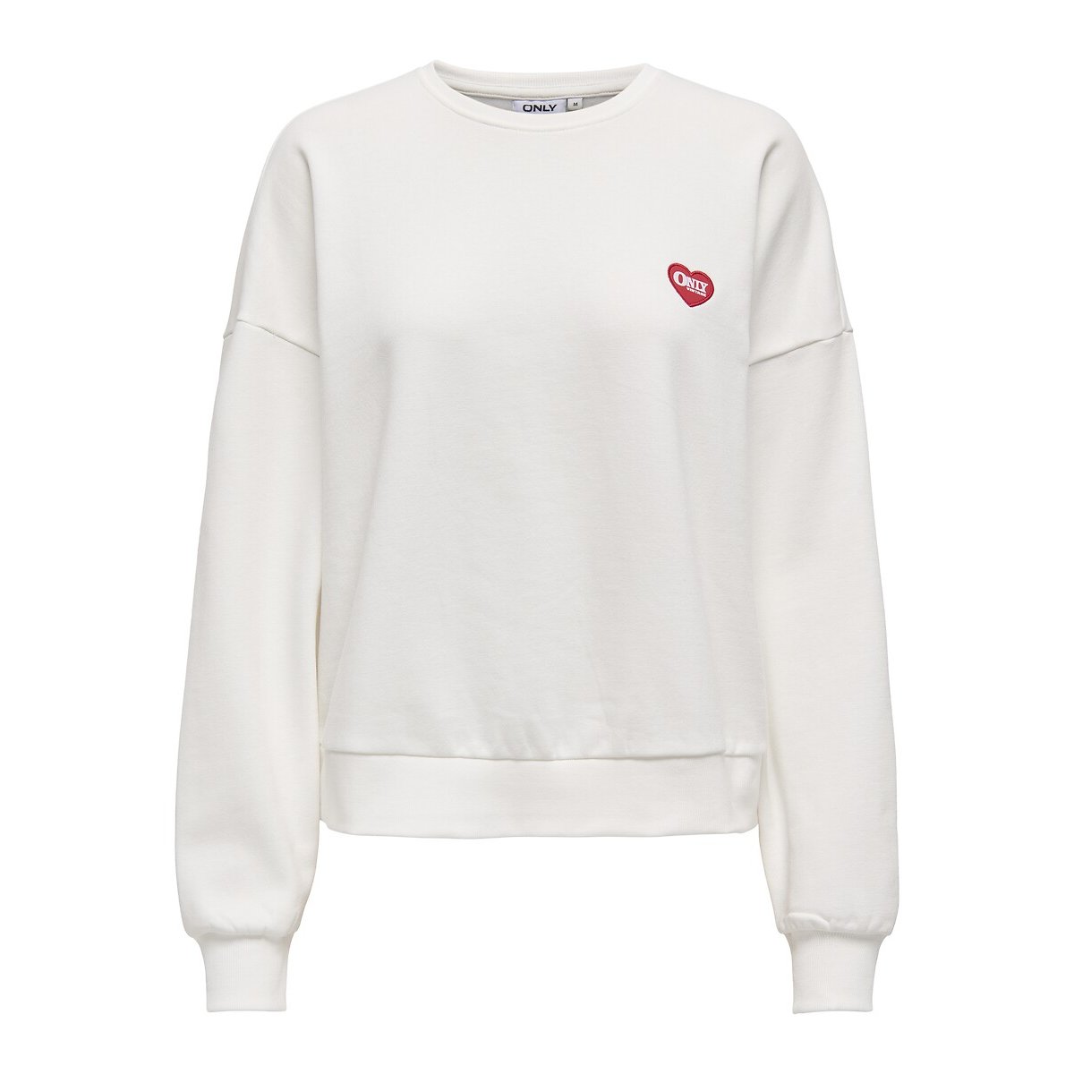 Only Sudadera con cuello redondo. Talla XS. Color Blanco