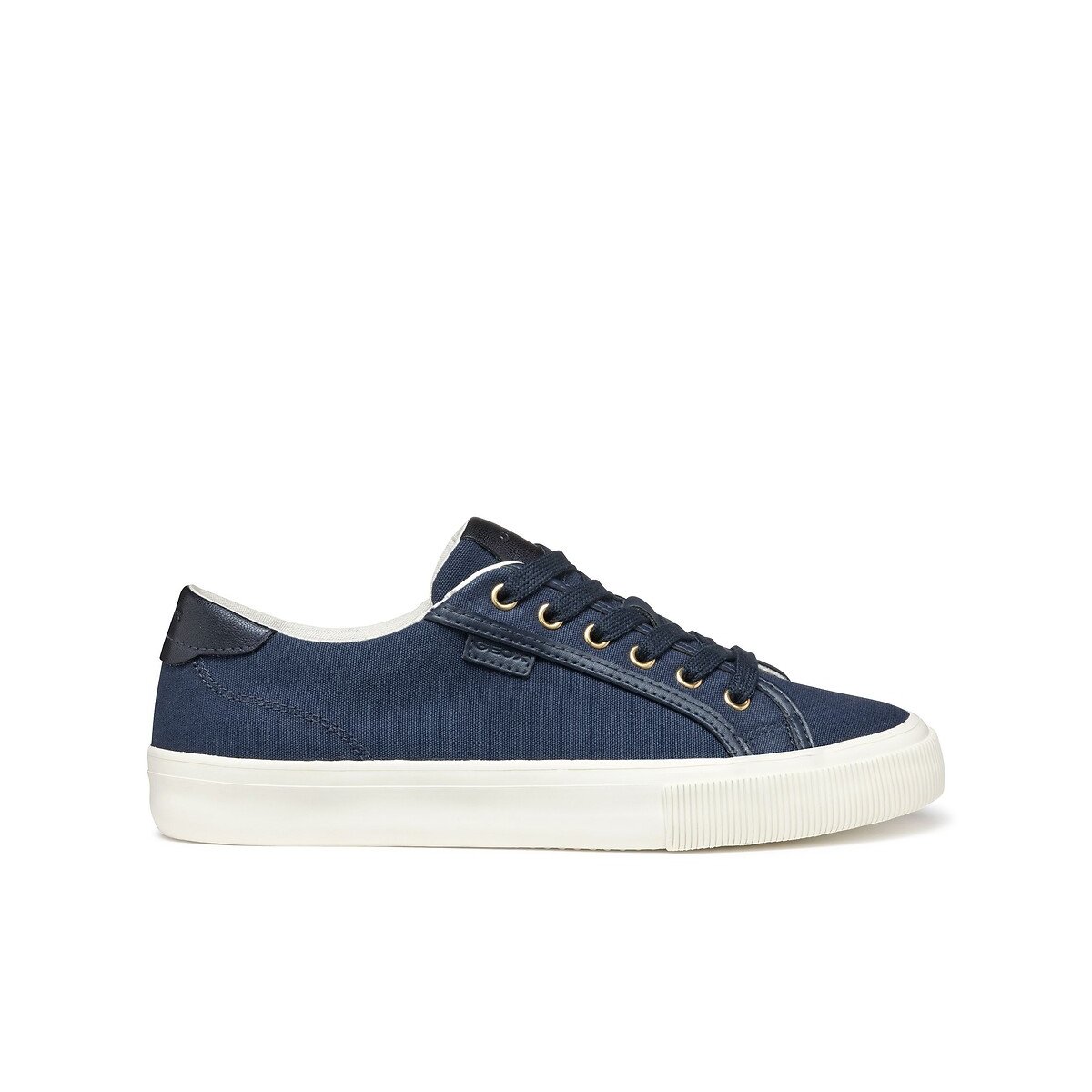 Geox Emmeleny Canvas Breathable Trainers Women's Navy Blue Size 37 (4)