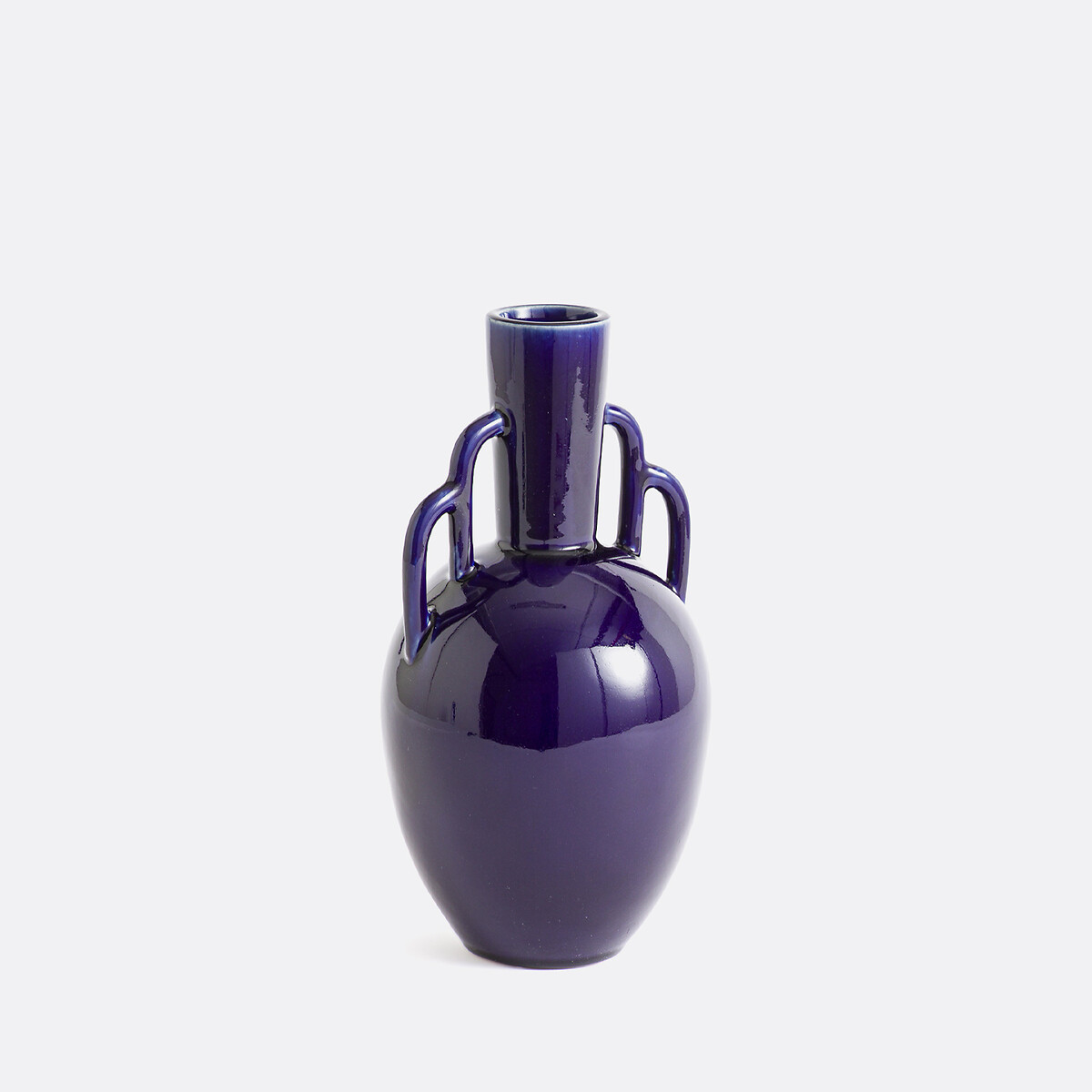 La Redoute Interieurs Arielle H33.5cm Decorative Earthenware Vase Unisex Dark Blue