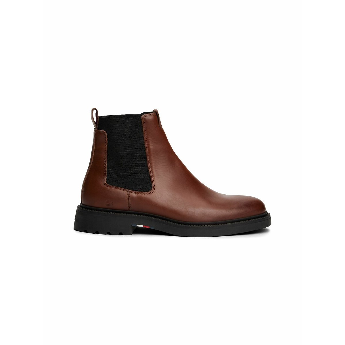 Tommy Hilfiger Leather Chelsea Boots Men's Cognac Size 43 (9)