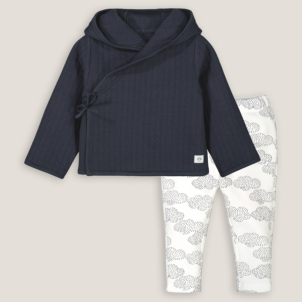 Cotton Mix Cardigan Joggers Outfit