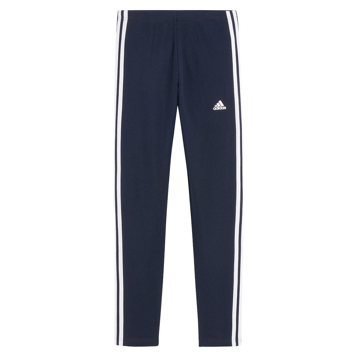 Essentials 3-Stripe Leggings With High Waist In Stretch Cotton Jersey