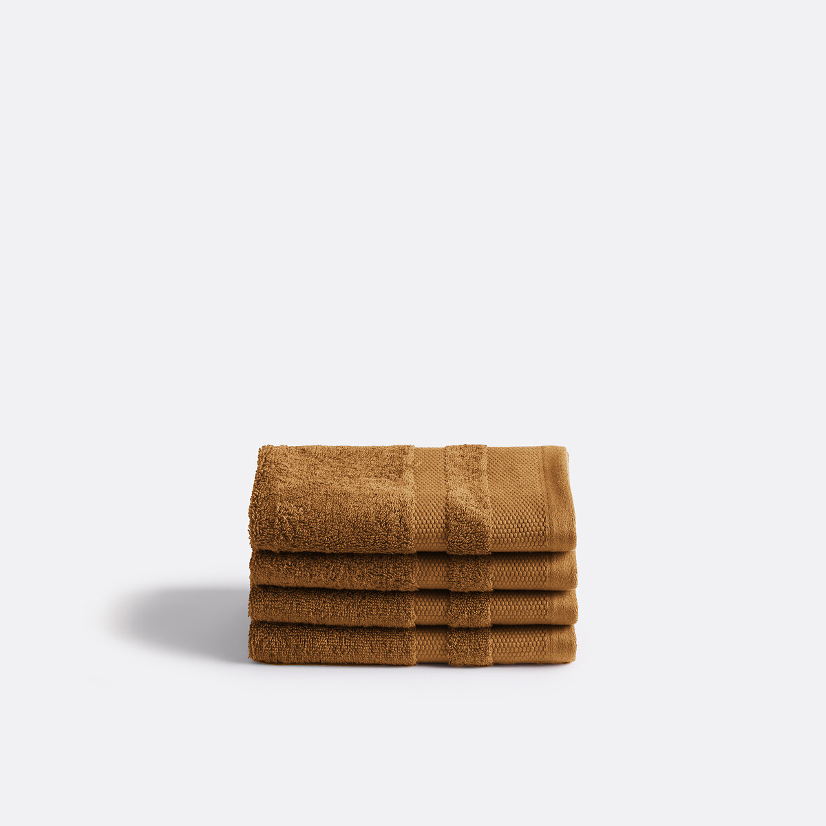 La Redoute Interieurs Kheops Face Towels In Egyptian Cotton 600G/M2 In Set Of 4 Unisex Absinthe Medium