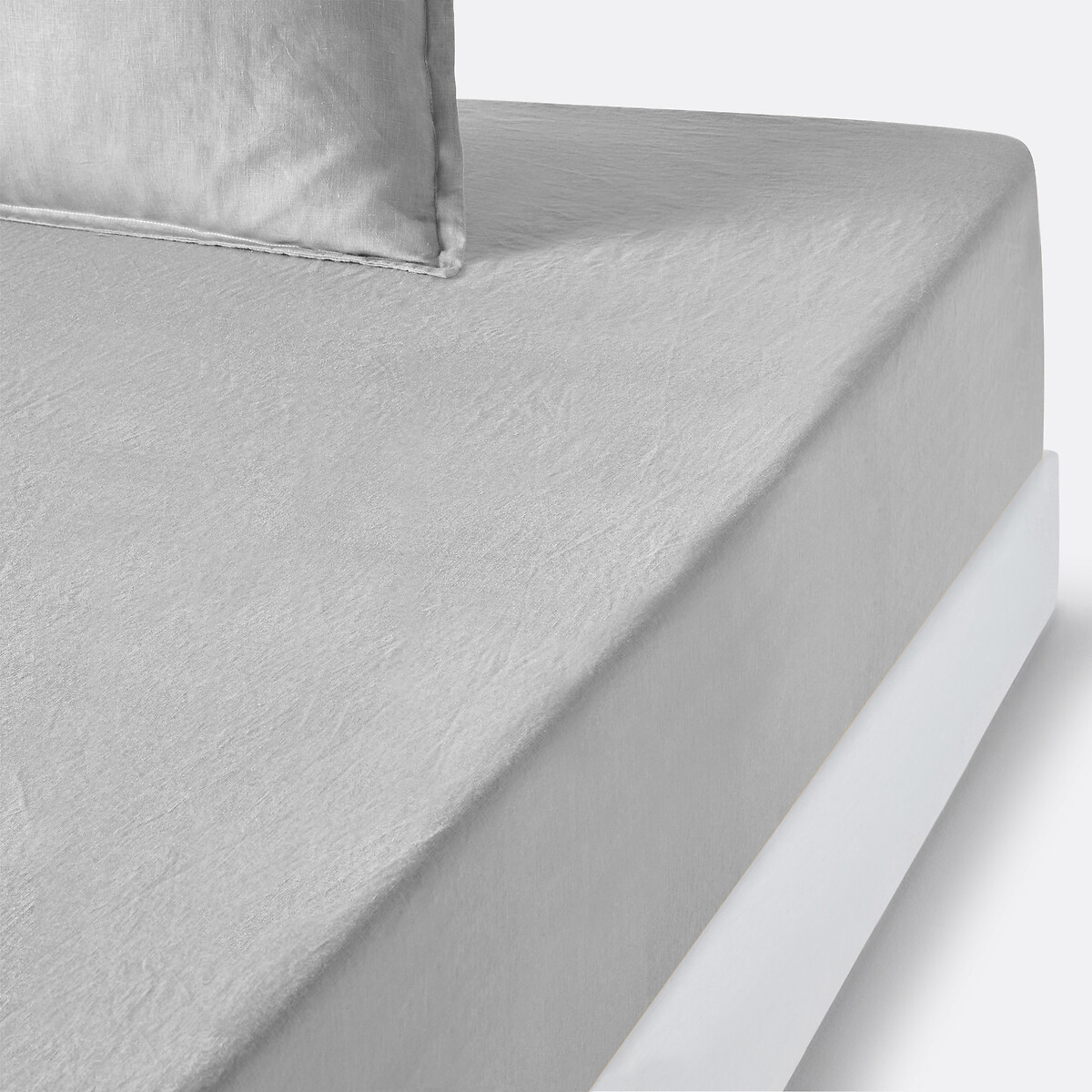 LA REDOUTE INTERIEURS Hoeslaken in gewassen linnen, omslag 35 cm, Linot