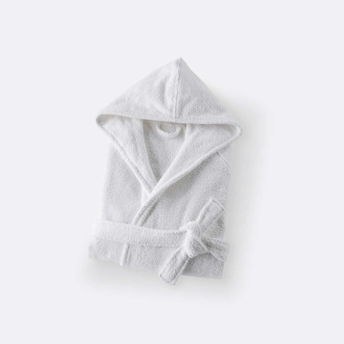 La Redoute Interieurs Ismo 450G/M2 Organic Cotton Hooded Bathrobe Unisex White 18/20