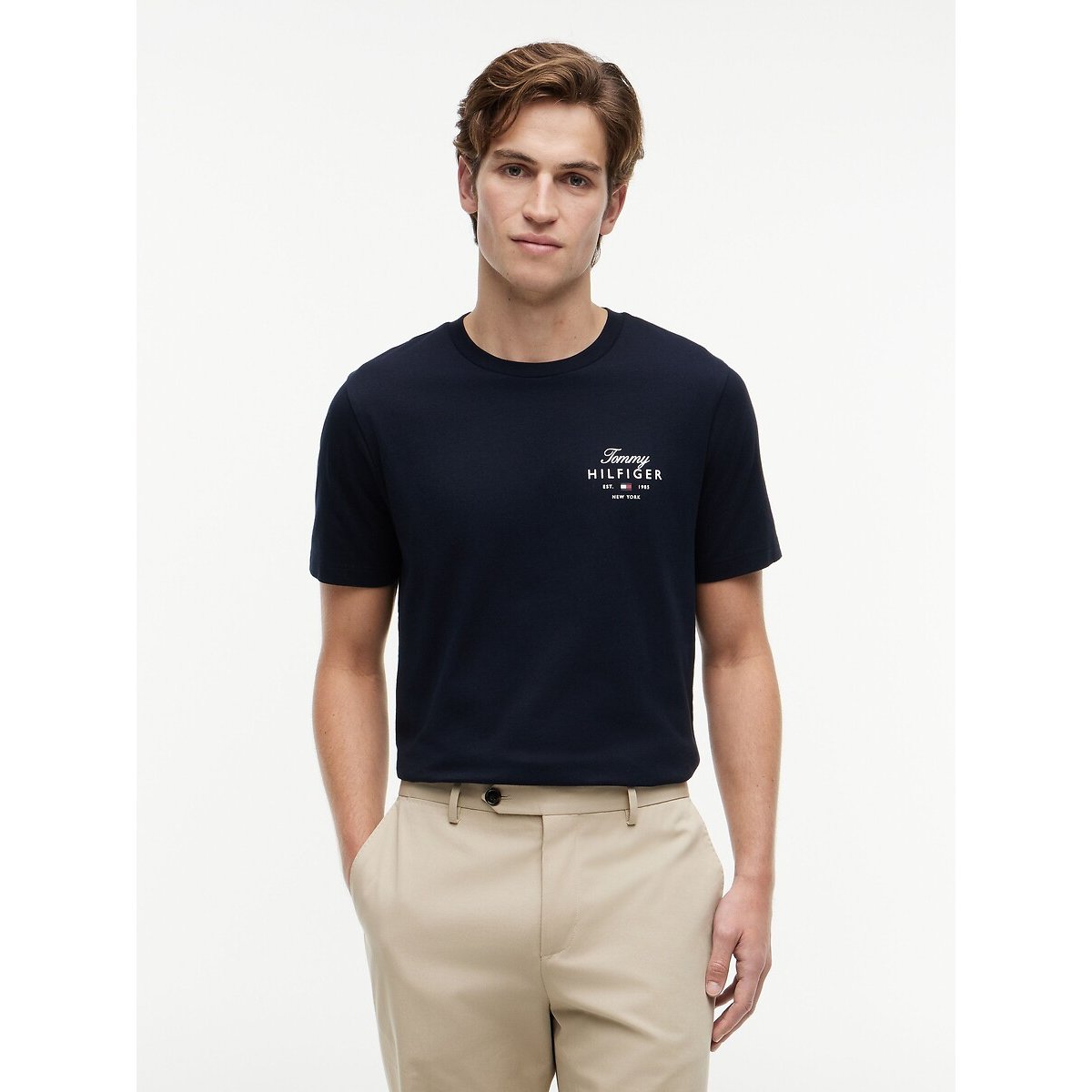 Tommy Hilfiger Regular Short Sleeve T-Shirt Men's Navy Blue Small