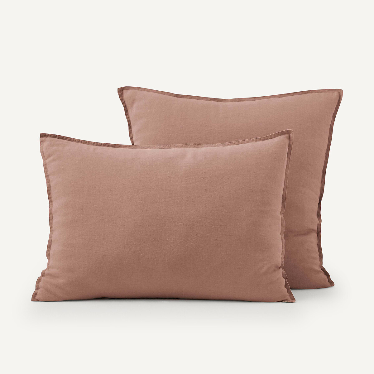 Am.pm Elina Washed Linen Child's Pillowcase Unisex Dusty Pink Square (65X65cm)