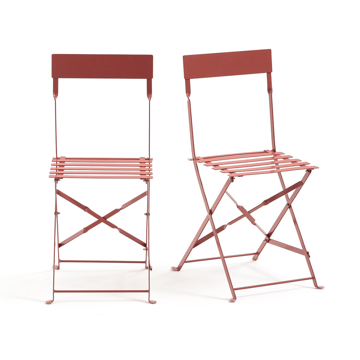 Set of 2 Ozevan Folding Metal Chairs