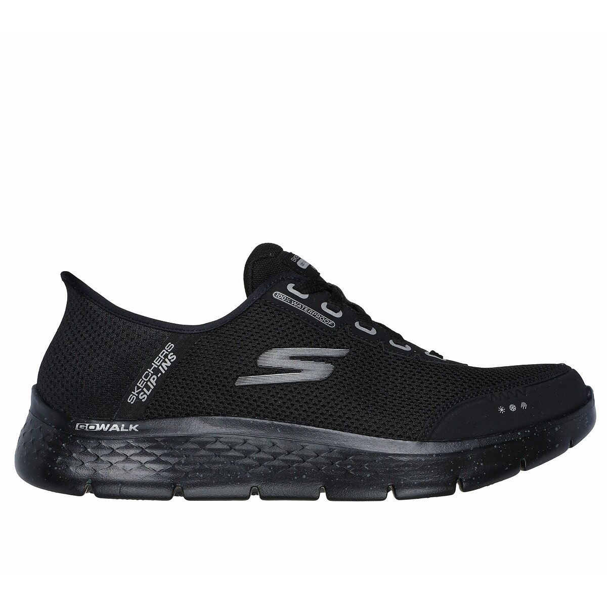 Skechers Slip-Ins Go Walk Flex Waterproof Trainer Men's Black Size 41 (7)