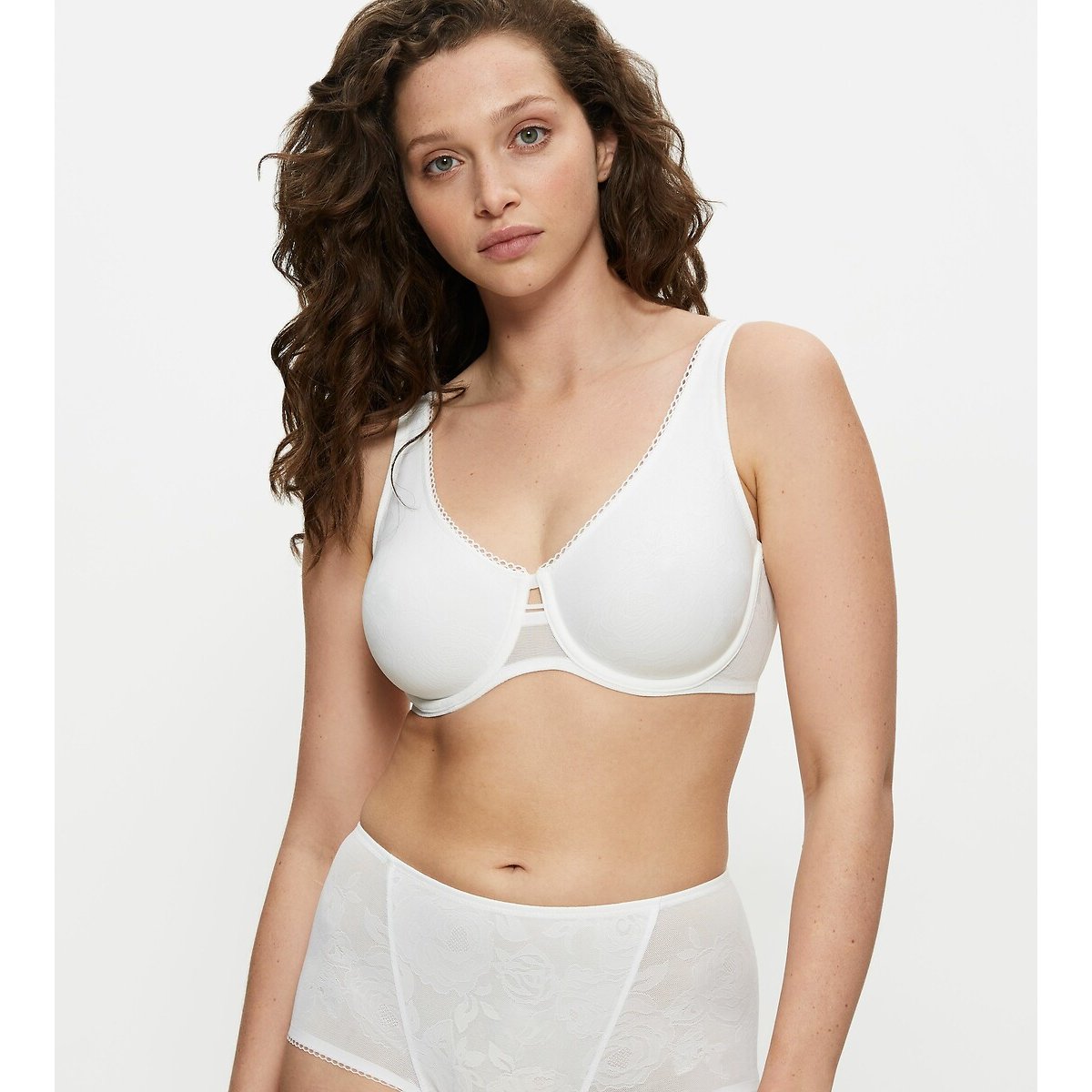 Triumph Wild Rose Sensation Minimiser Bra Women's White 34Dd