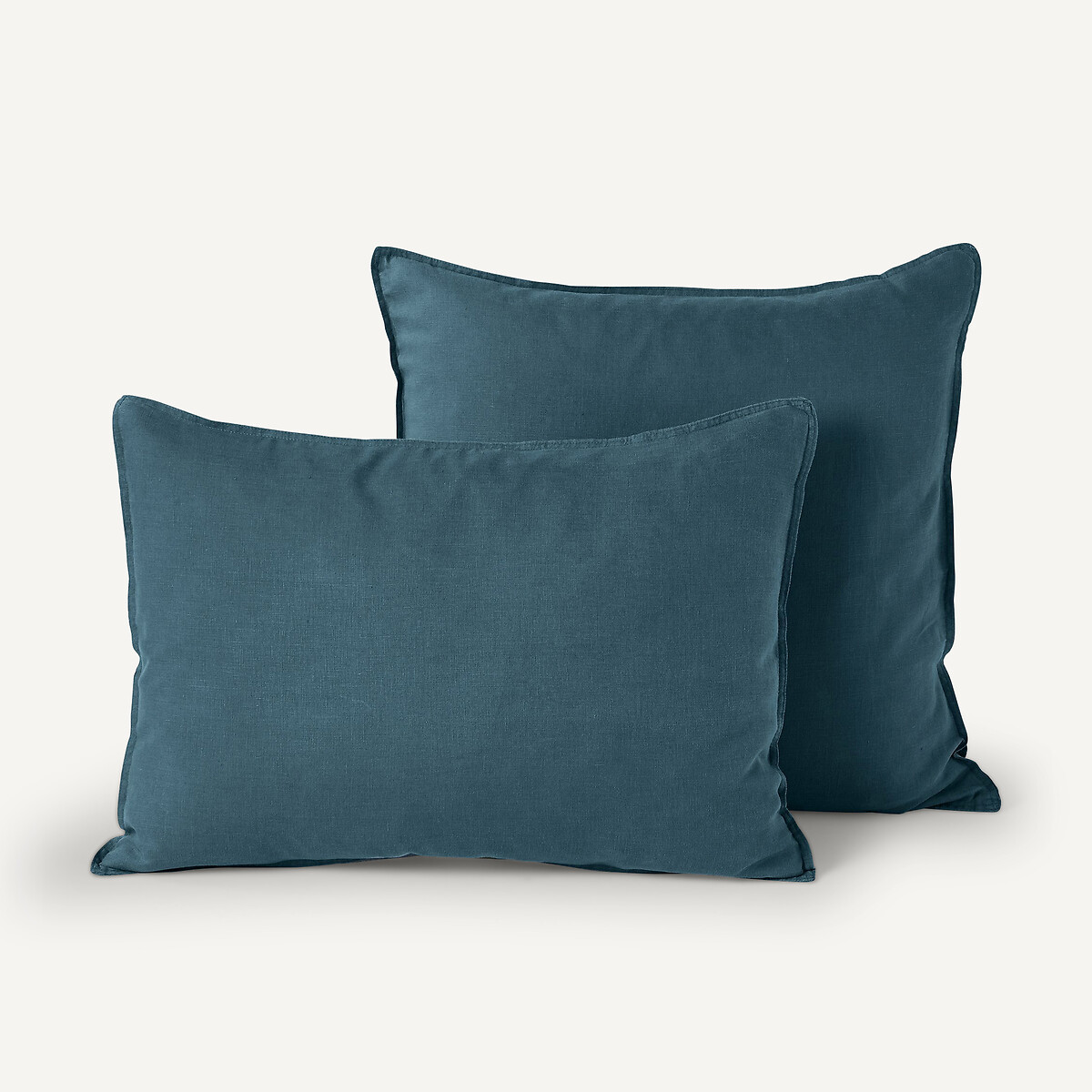 Am.pm Elina Washed Linen Child's Pillowcase Unisex Peacock Blue Standard (50X70cm)
