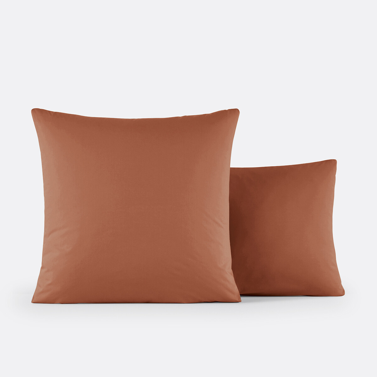 La Redoute Interieurs Scenario Cotton Percale 200 Thread Count Pillowcase Unisex Sienna Square (63X63cm)