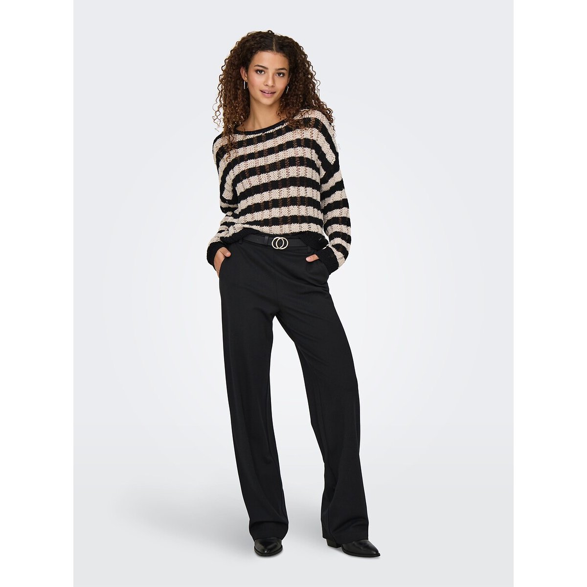 Only Wide Leg Trousers Women's Black L / L30
