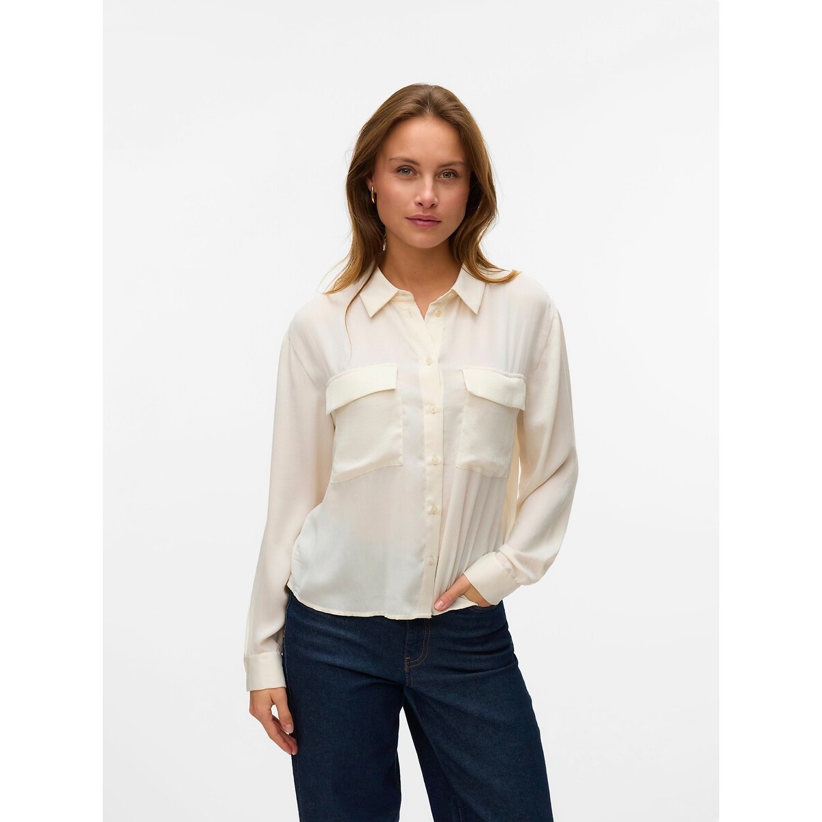 Camicia morbida con 2 tasche applicate