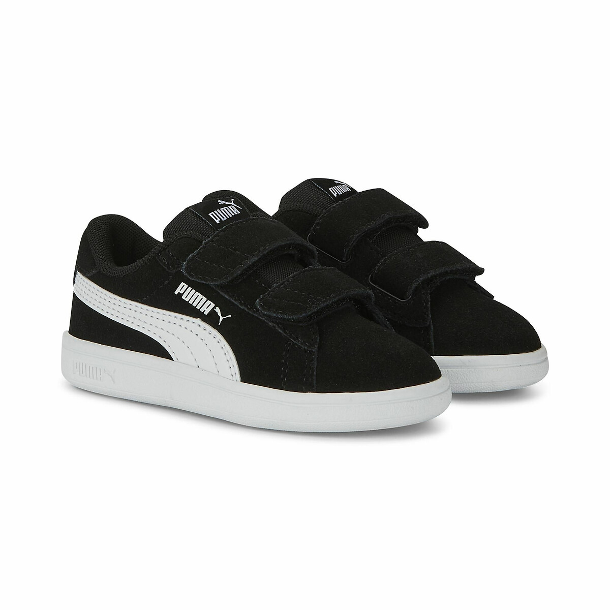 Puma Black/White Kids Smash 3.0 Trainers Size 27