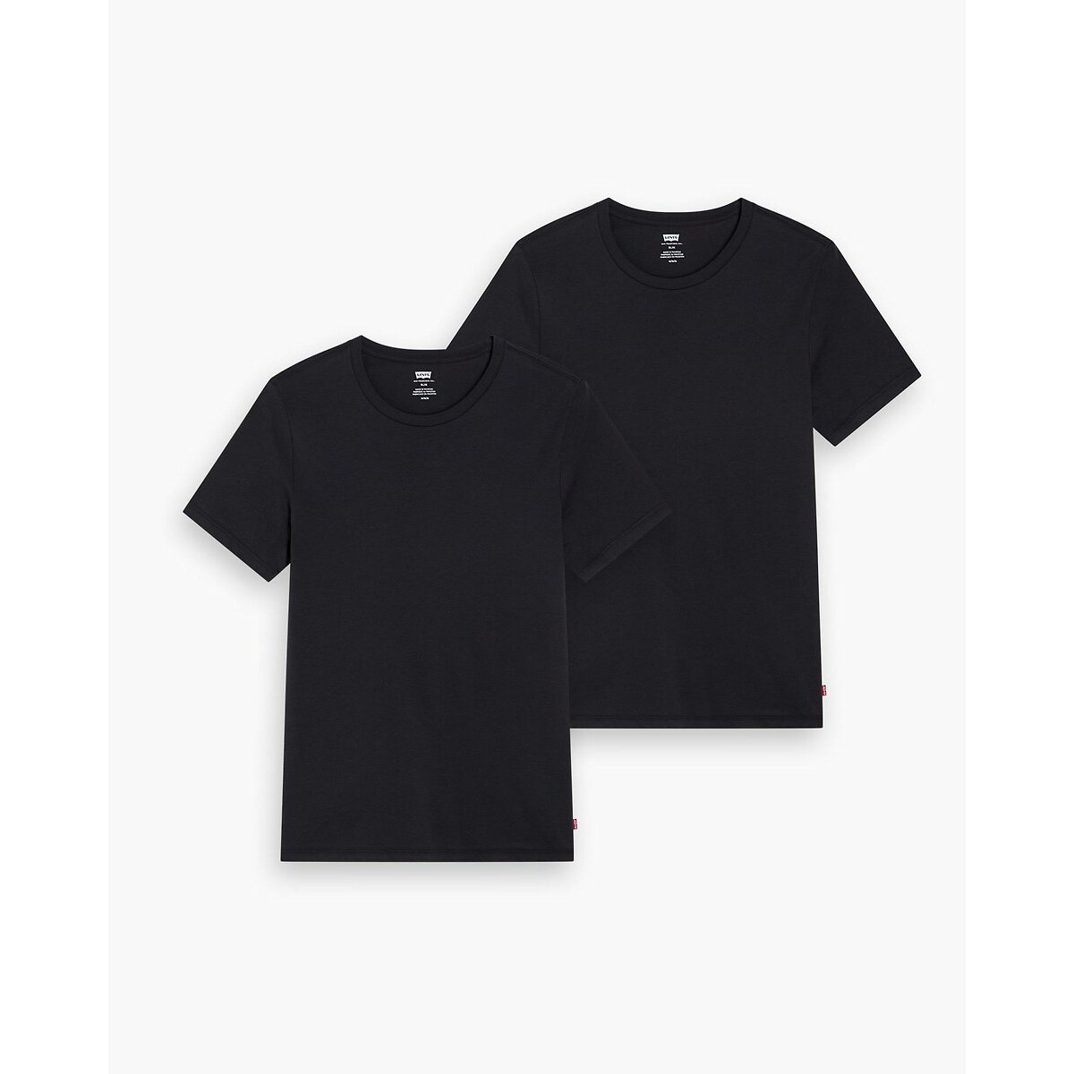 Levi's Pack Of 2 Cotton Slim Fit T-Shirts With Crew-Neck Men's Black Xxl