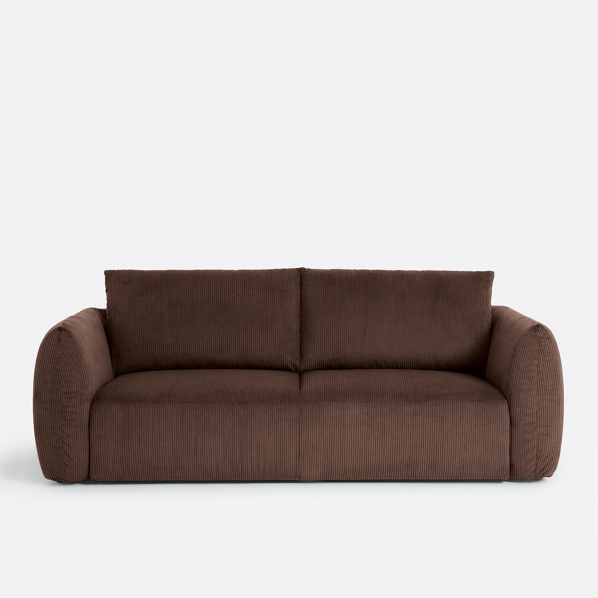 LA REDOUTE INTERIEURS Canap&eacute; droit, 3 ou 4 places, en velours c&ocirc;tel&eacute; moyennes c&ocirc;tes, EDITH