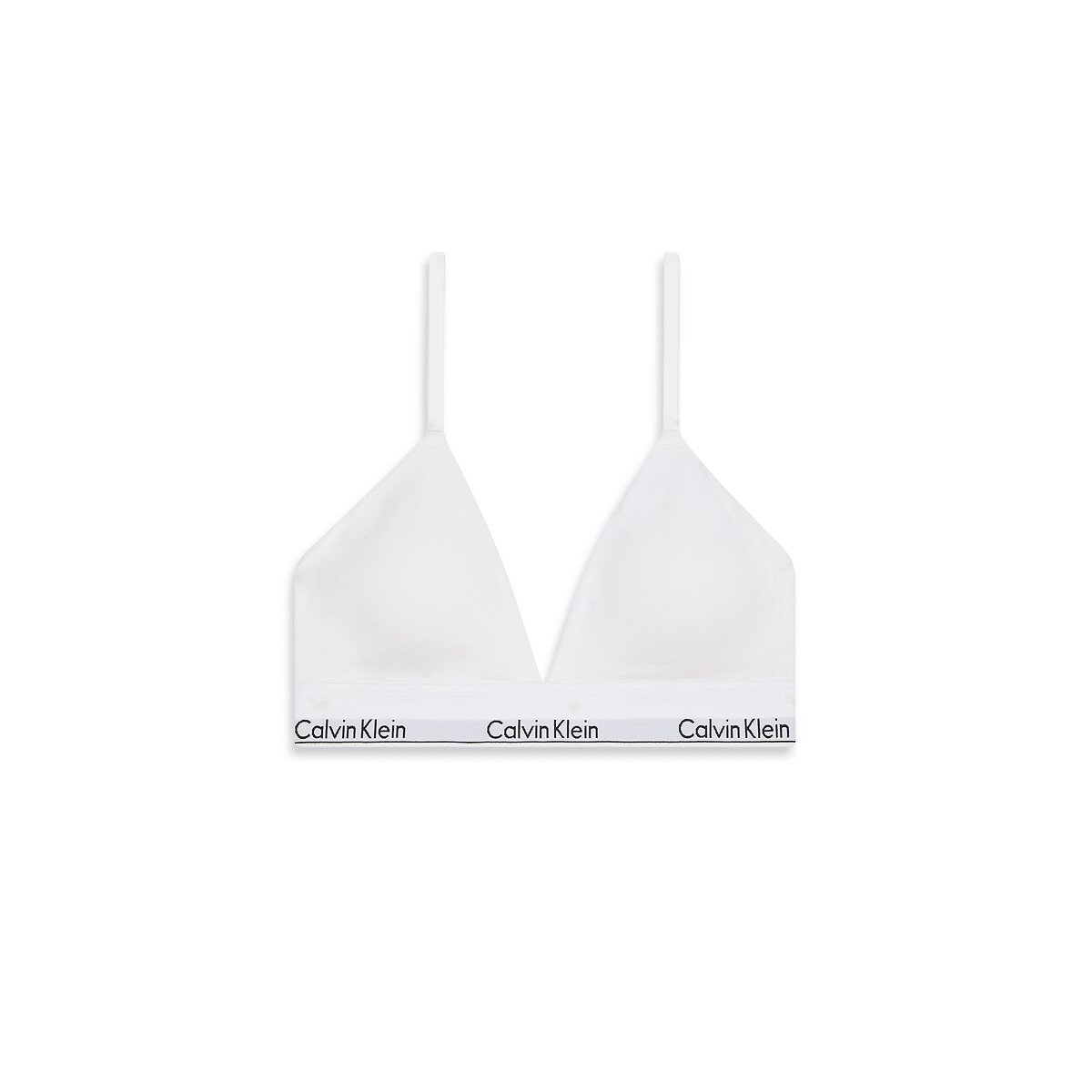 Calvin Klein Underwear Unisex White Icon Cotton Modal Triangle Bra Large