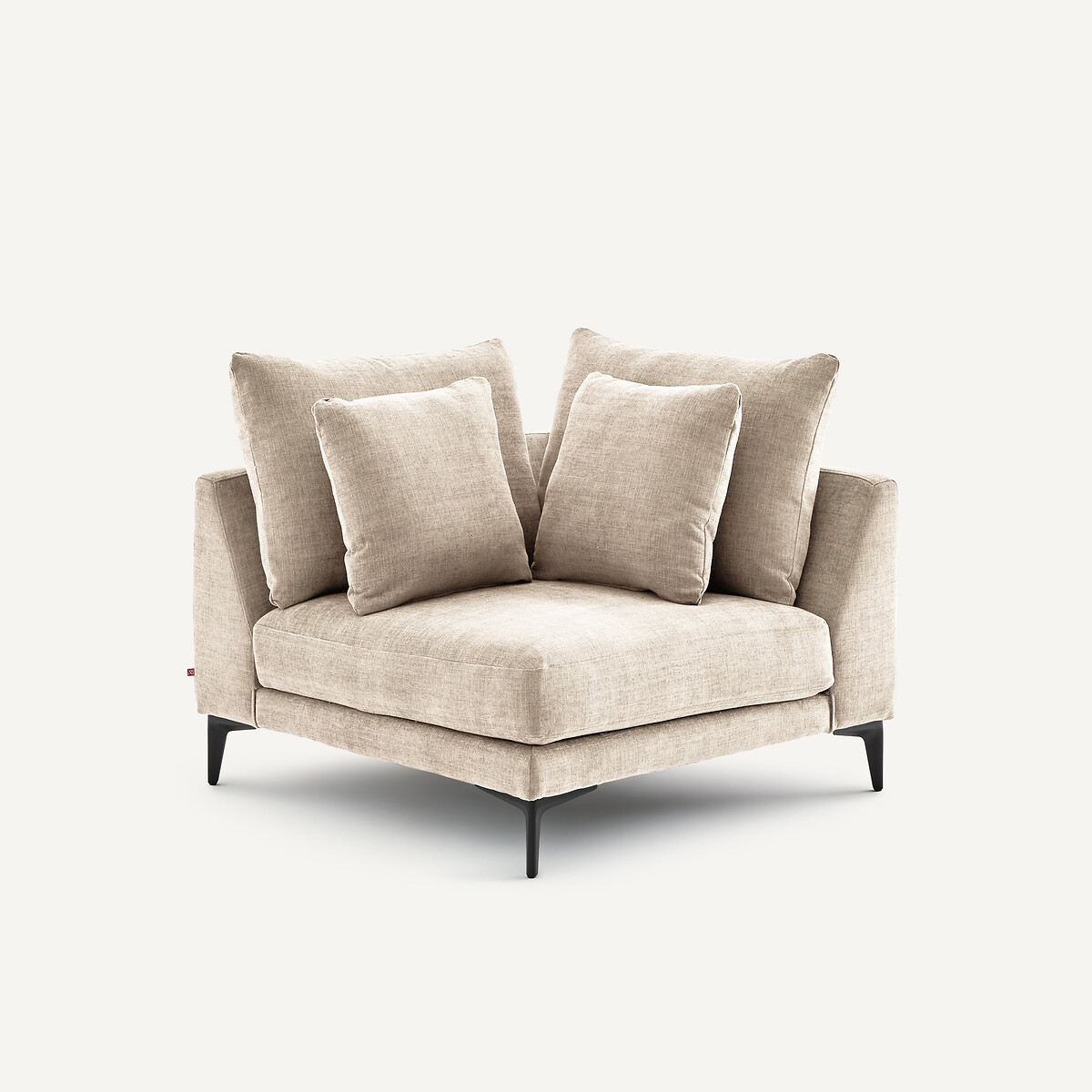 EMMANUEL GALLINA X AM.PM Hoekbank in polyester-katoen, MODERNISTE, ontwerp van Emmanuel Gallina