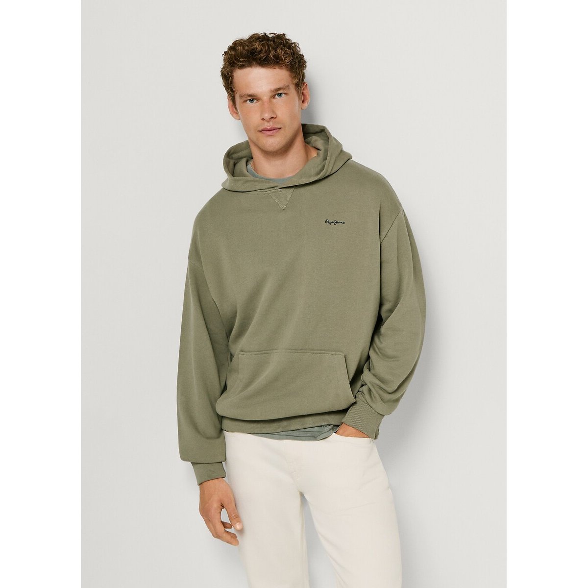 Pepe Jeans Geo Crew Hoodie Men's Sage Green Large