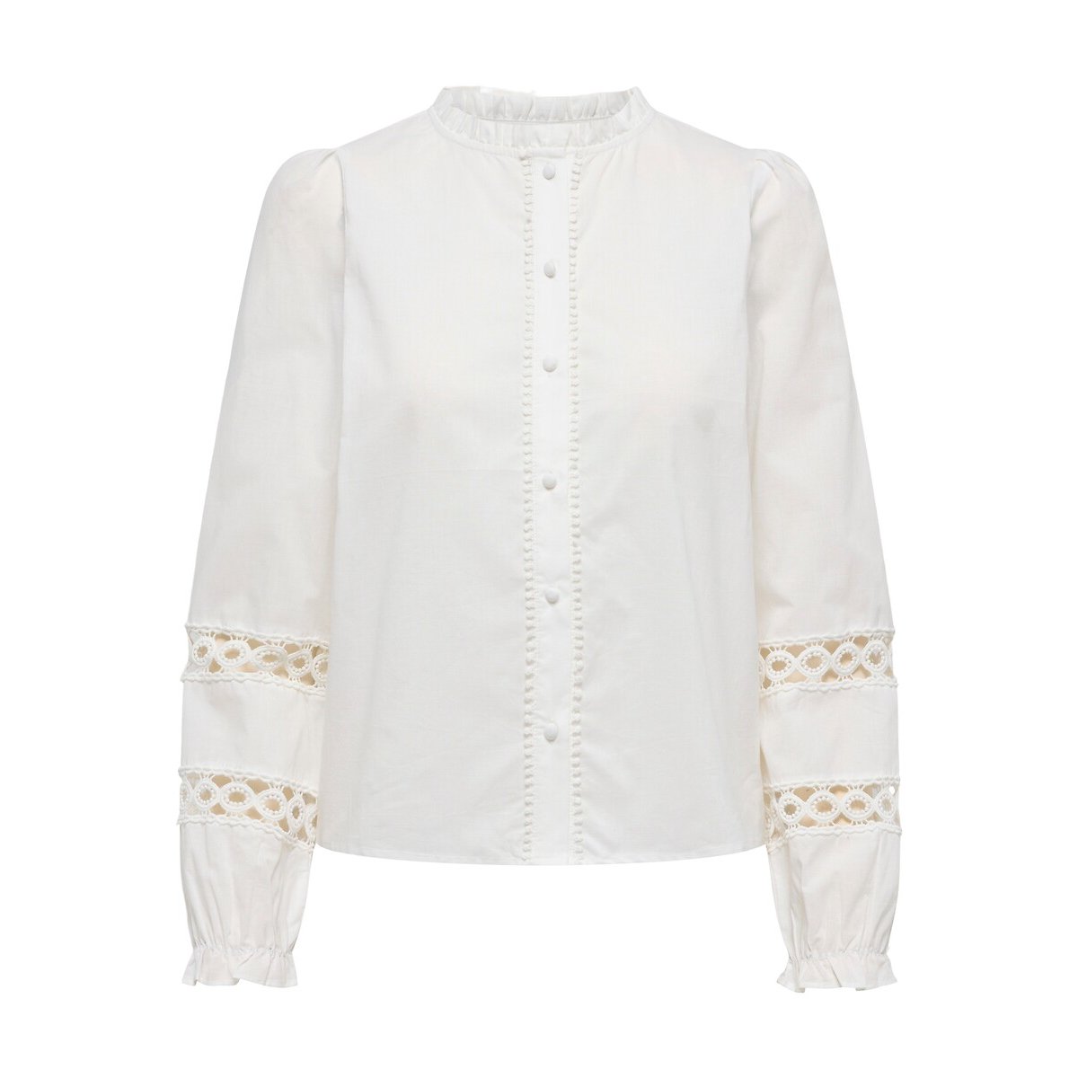Only Blouse Met Lange Mouwen En Mao-kraag