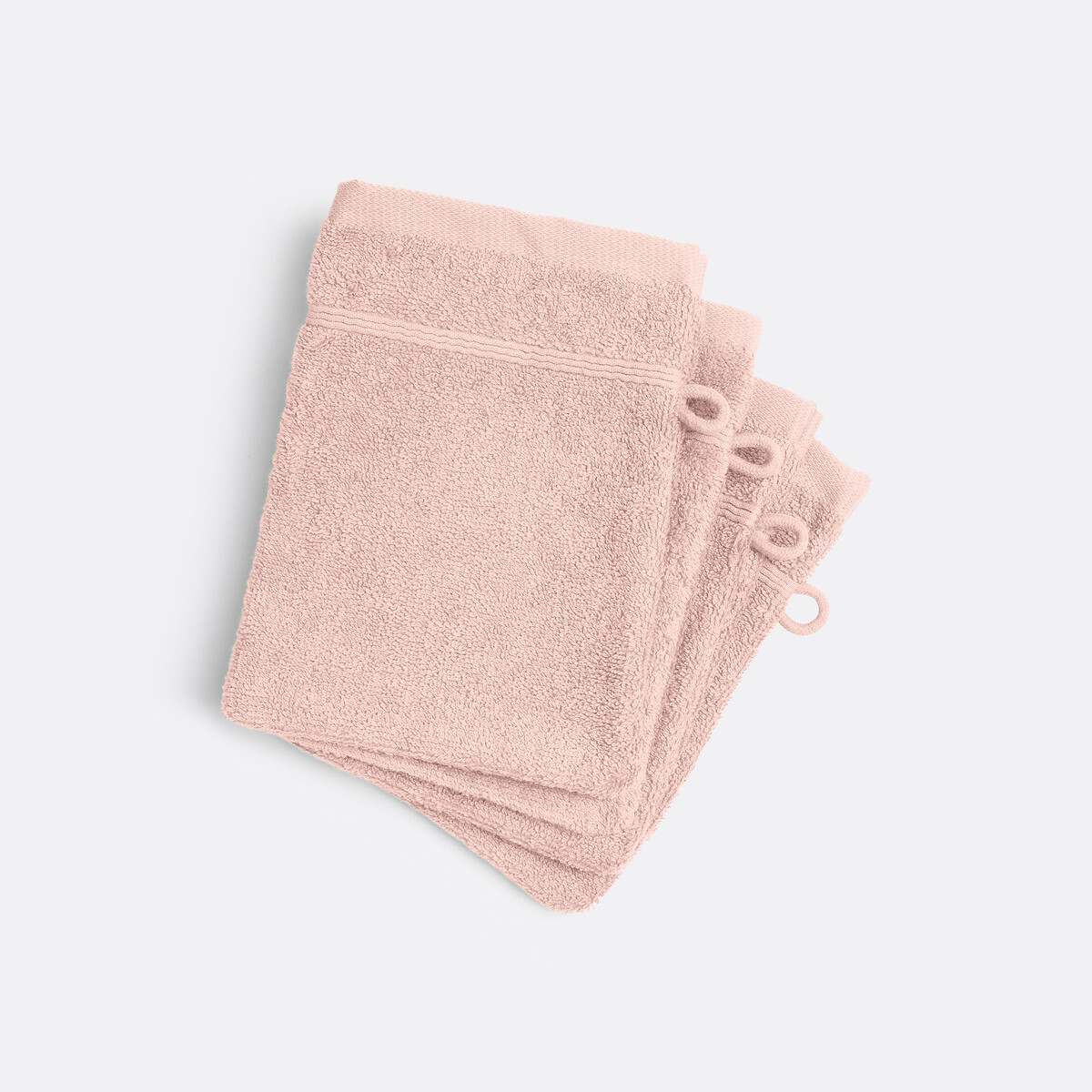 LA REDOUTE INTERIEURS Set van 4 washandjes in bouclette badstof, Zavara
