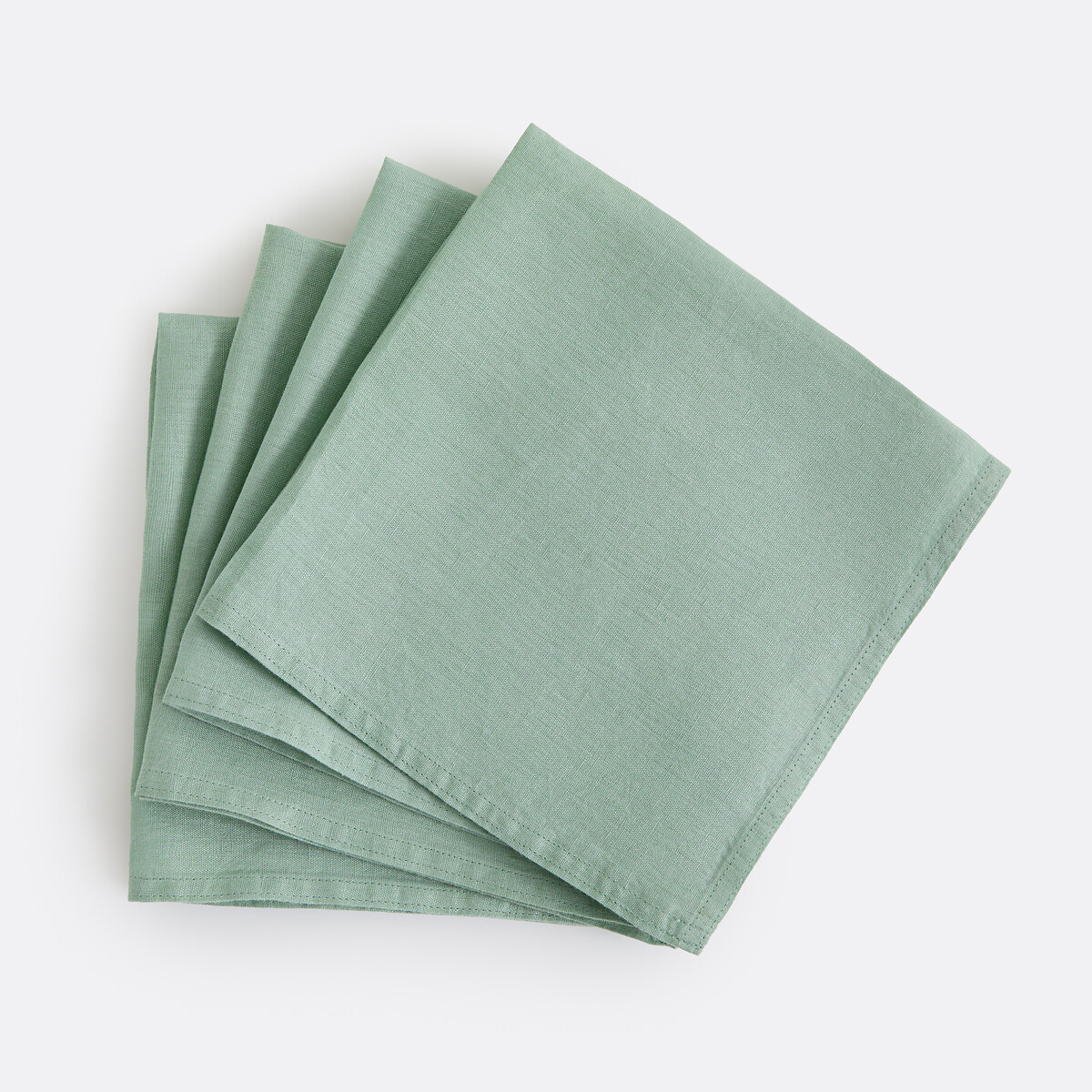 Lote de 4 servilletas de lino lavado Victorine. Talla 45 x 45 cm. Color