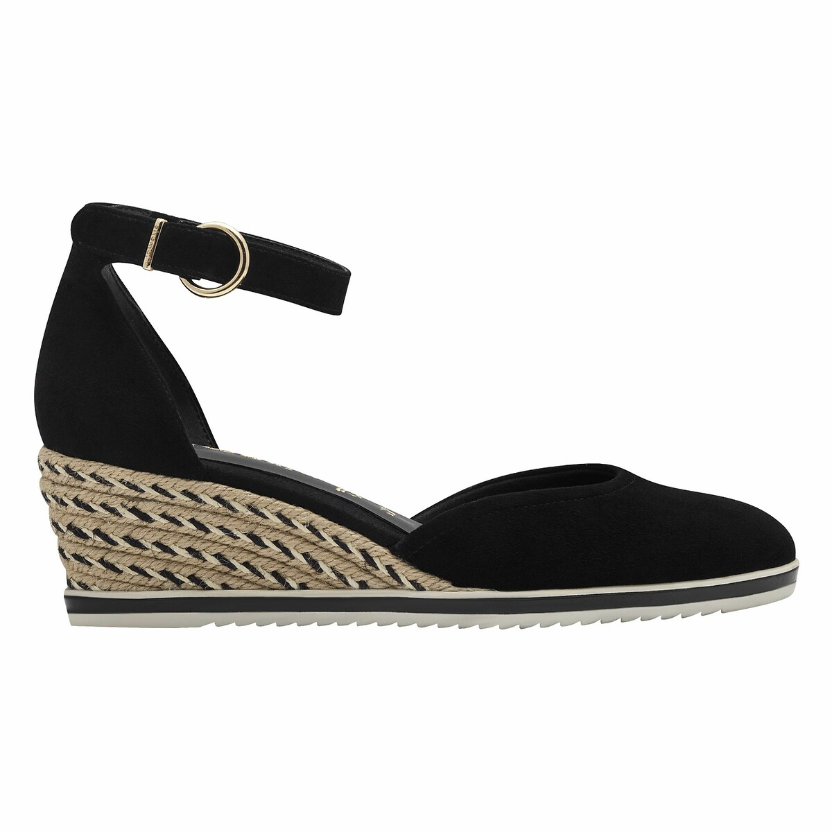 Tamaris Suede Wedge Sandals Women's Black Size 37 (4)