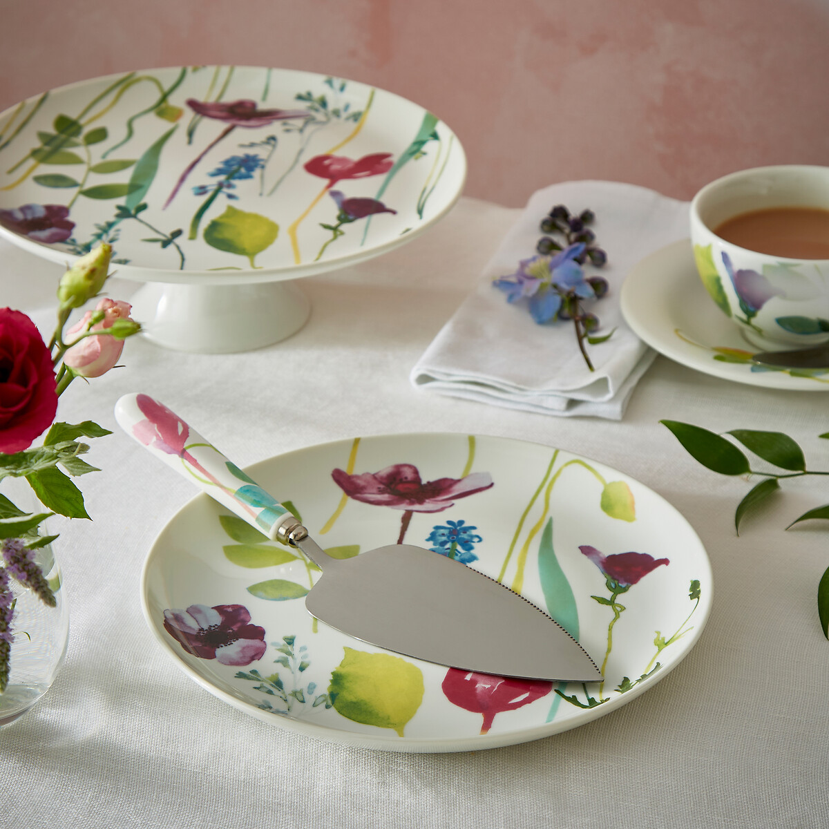 Portmeirion Water Garden Cake Slice Unisex Multi-Coloured