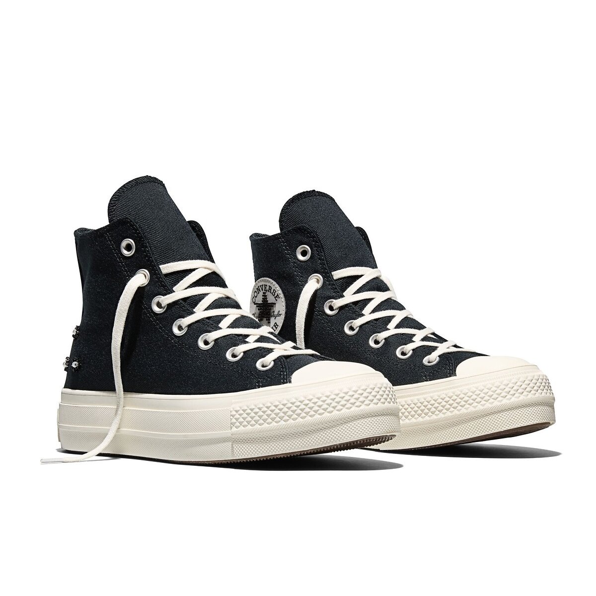 Converse Ctas Lift Beading Trainers Women's Black Size 36 (3.5)