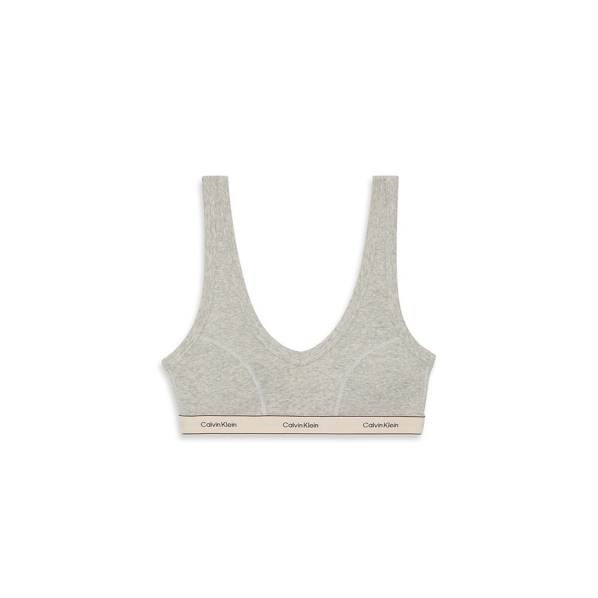 Calvin Klein Underwear Women's Grey Heritage Cotton Triangle Bra Large