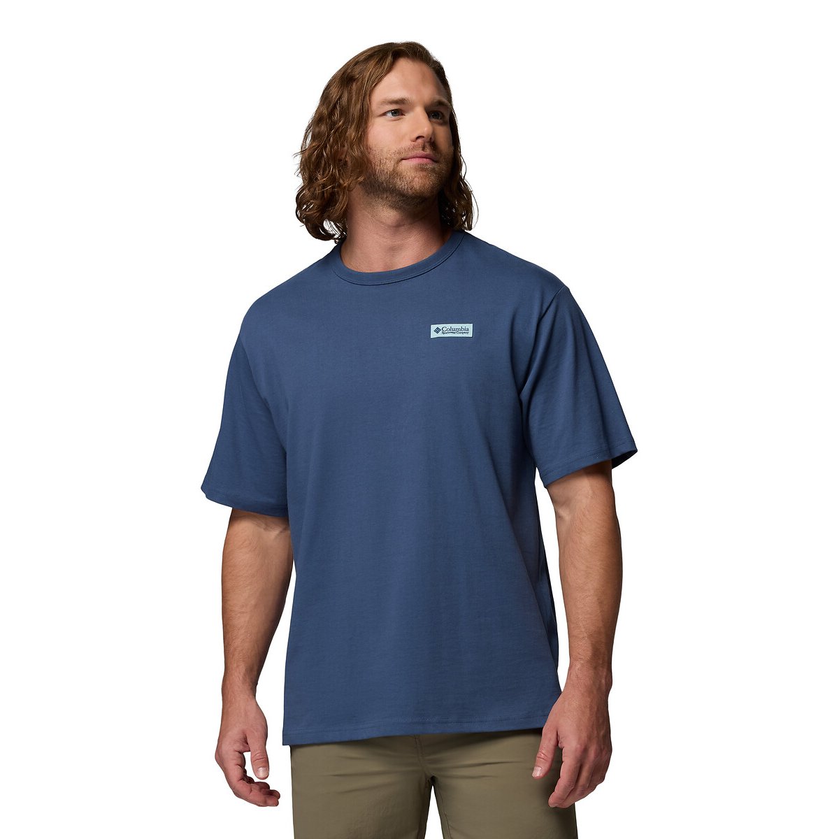 Columbia Short Sleeve T-Shirt With Print On Back Men's Blue Extra Large