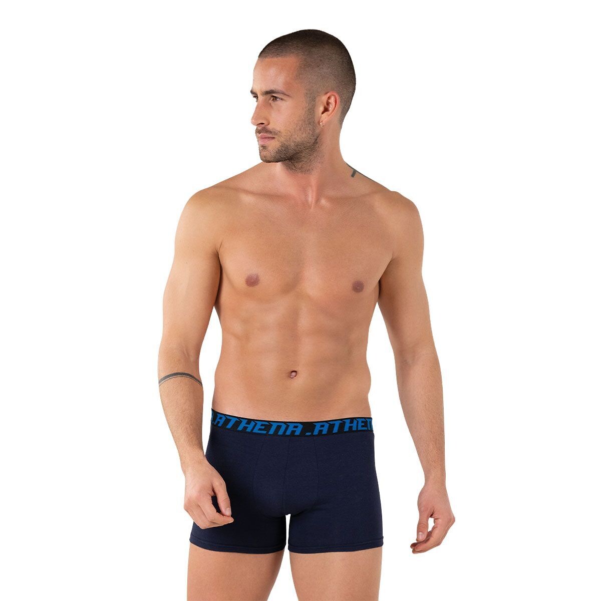 Athena Pack Of 4 My Petit Prix Hipsters In Cotton Men's Black + Red + Blue Xxl