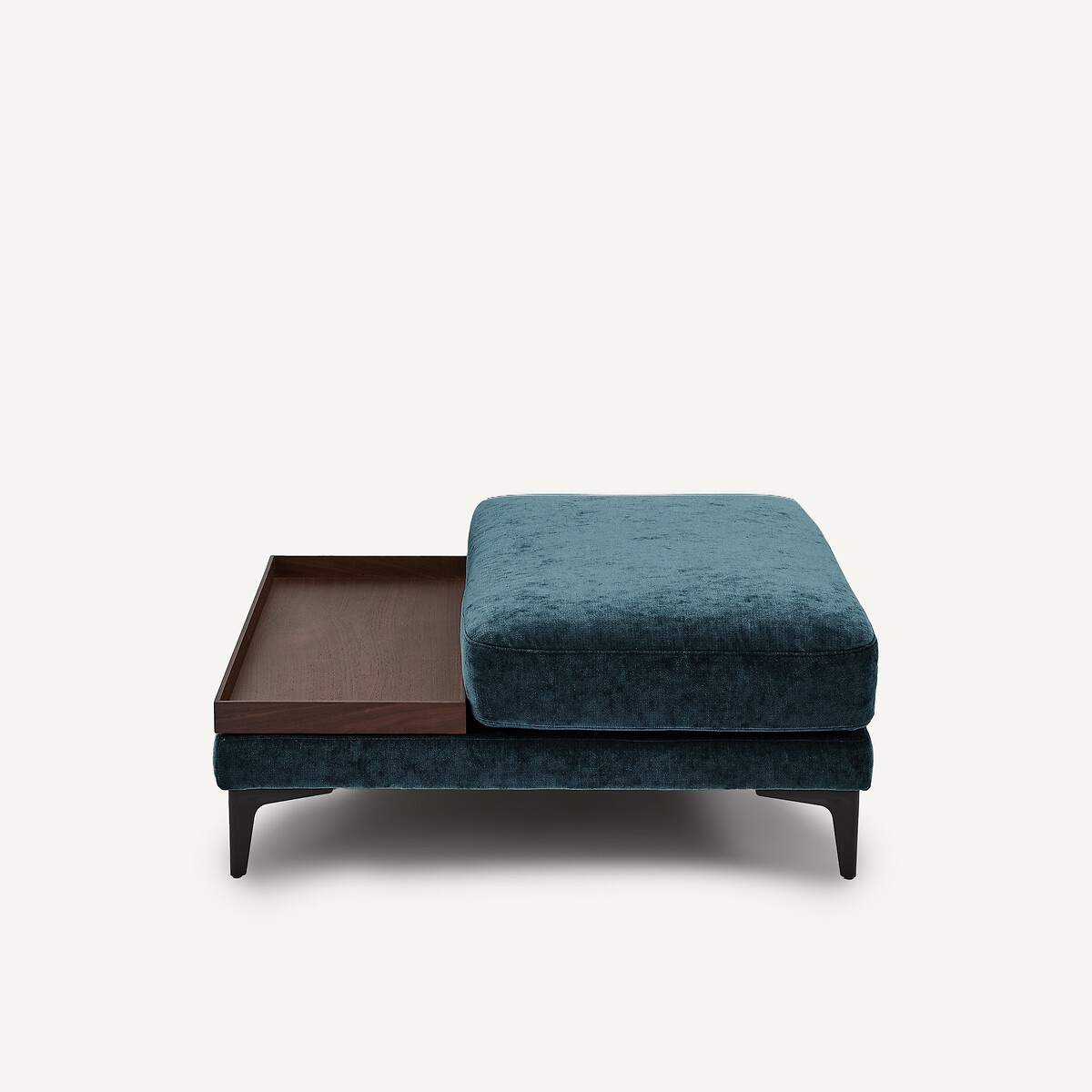 EMMANUEL GALLINA X AM.PM Voetensteun met dienblad, fluweelmix, MODERNISTE, ontwerp Emmanuel Gallina
