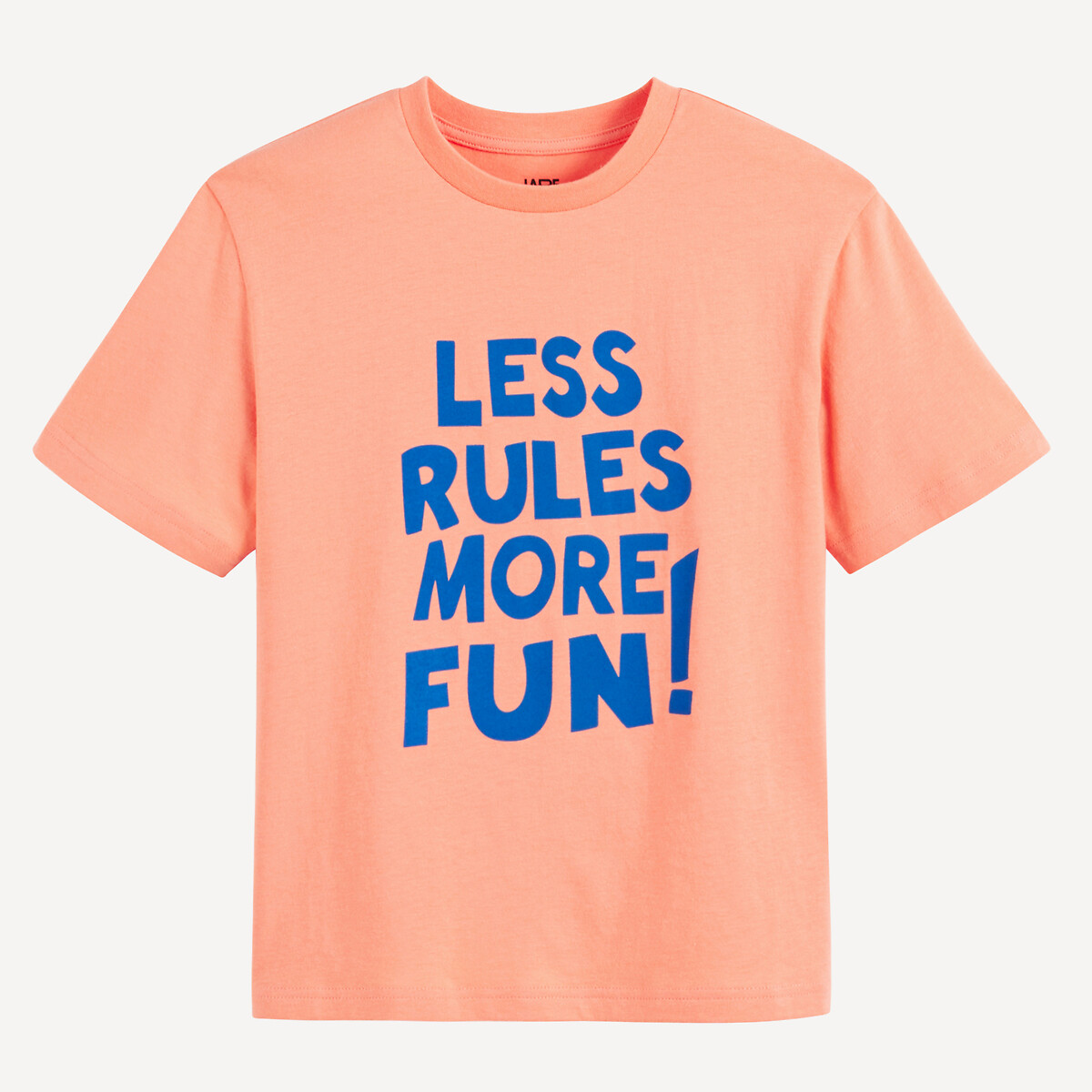 Click to view product details and reviews for Slogan Print T Shirt With Crew Neck.