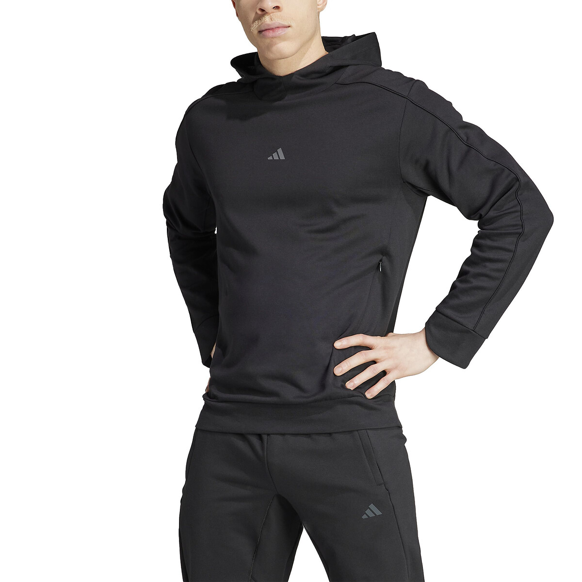 Adidas performance Hoodie voor yoga, logo op de rug