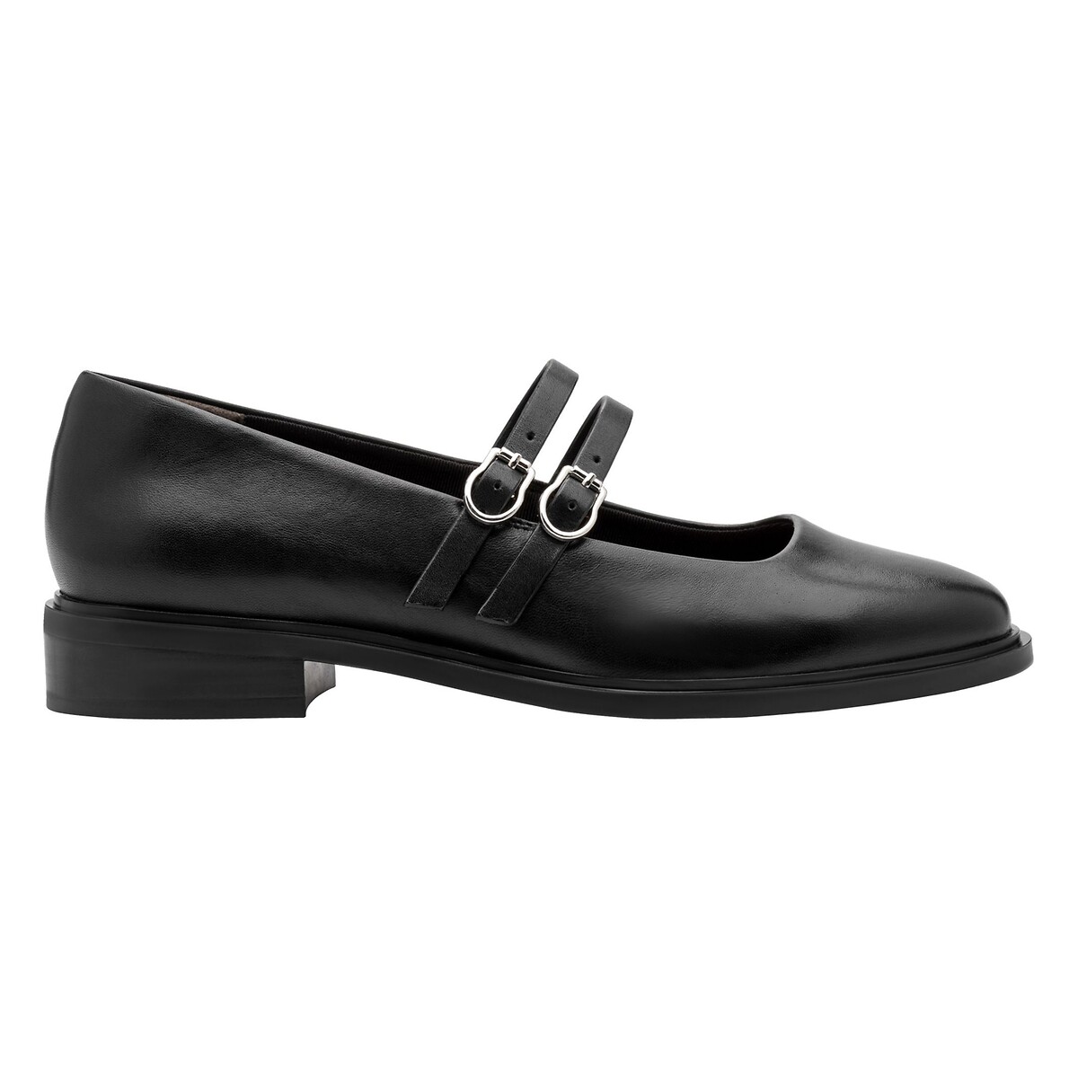 Tamaris Leather Mary Jane Ballet Pumps Women's Black Size 41 (7)