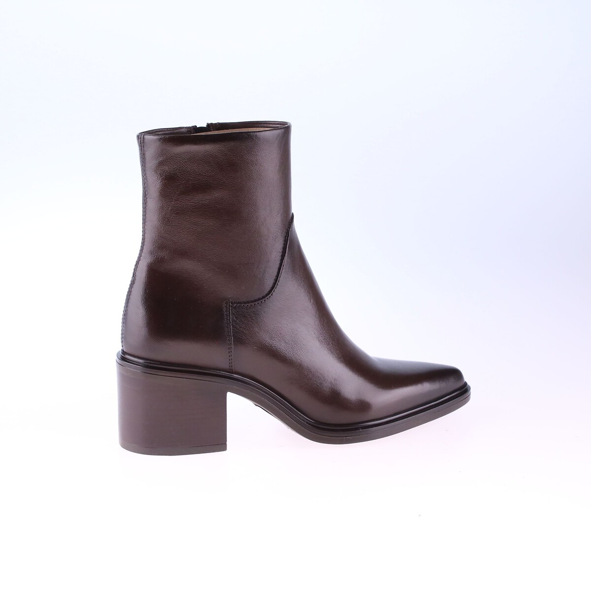 Mjus Pointed Leather Ankle Boots Women's Dark Brown Size 39