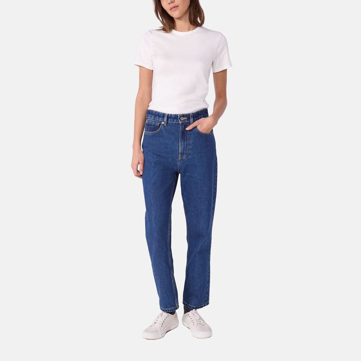 Petit Bateau Crew Neck T-Shirt With Short Sleeves Women's White Large