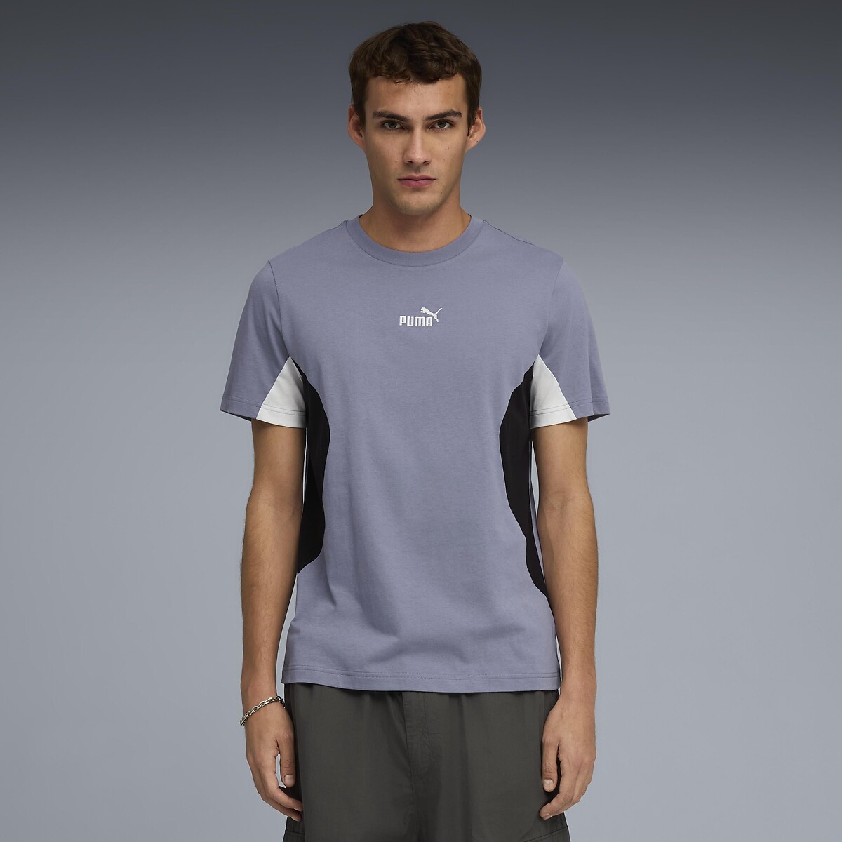 Puma Essential Logo Short Sleeve T-Shirt Men's Grey Medium