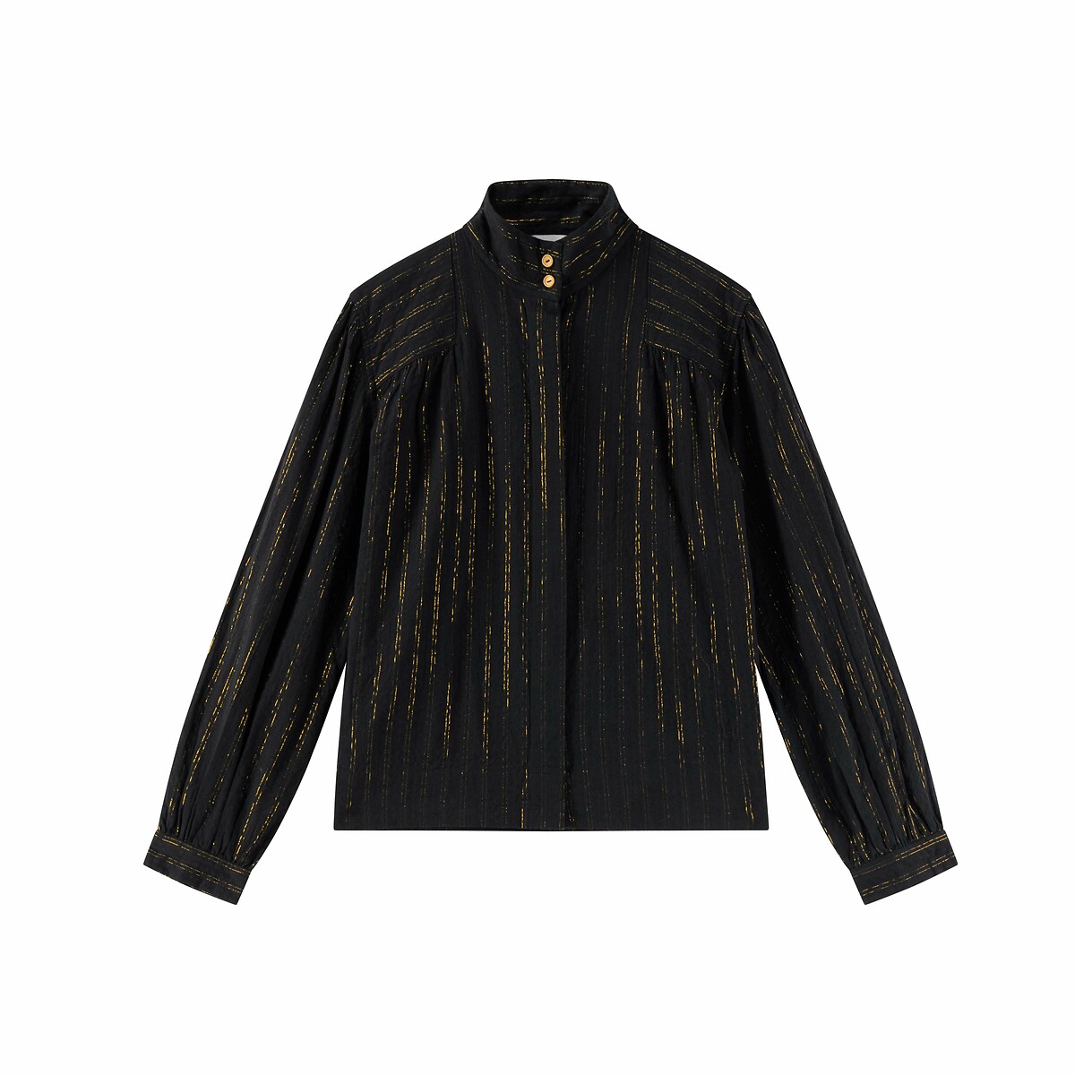 Blusa com riscas metálicas, CHANA, Leon & Harper