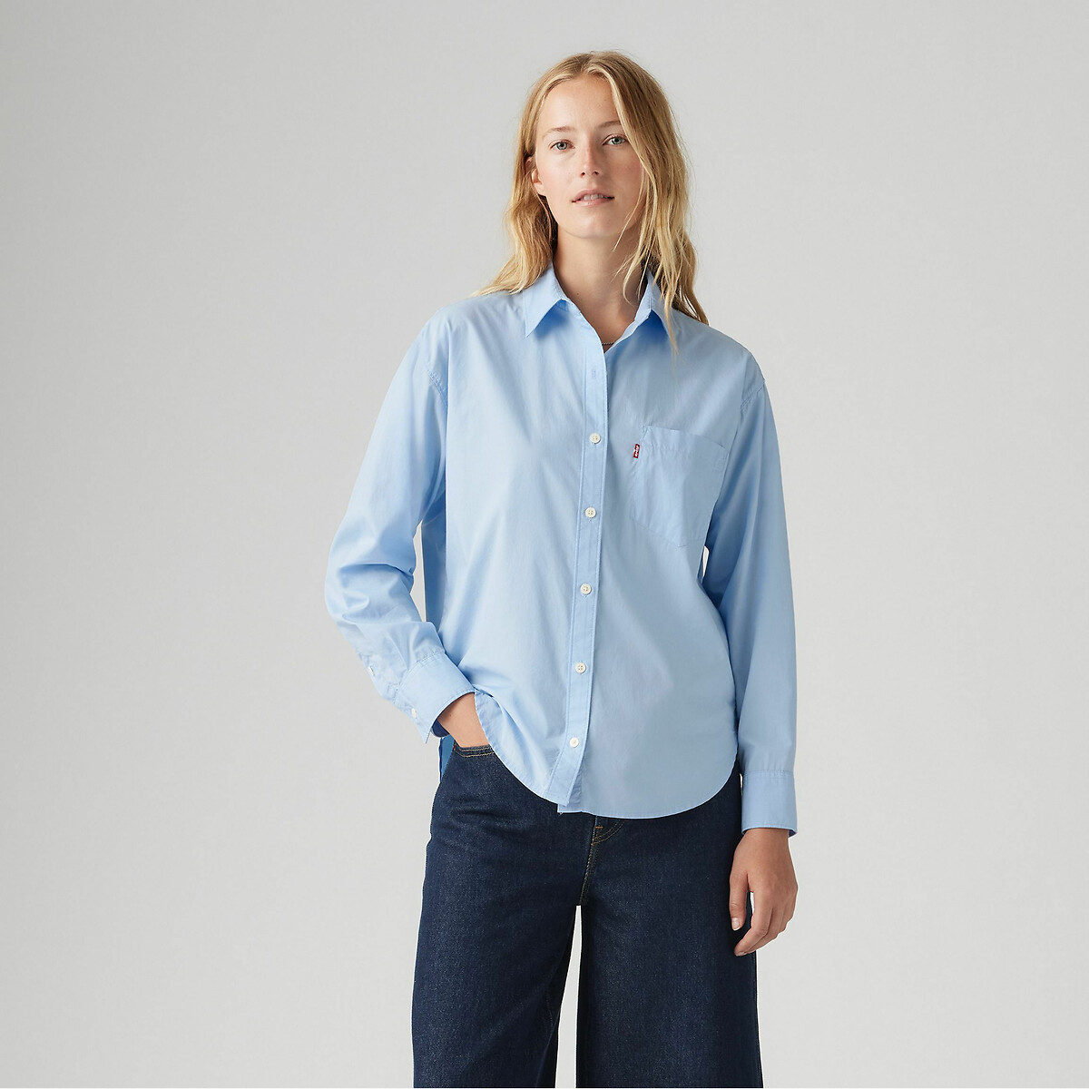 Levi's Harlie Bf Shirt Women's Light Blue Medium