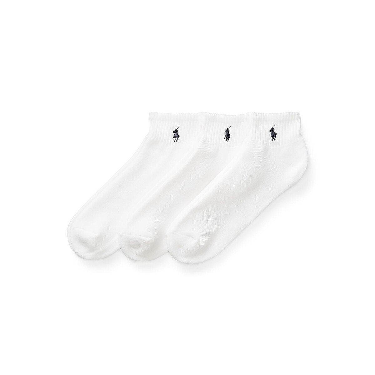 Polo Ralph Lauren Pack Of 3 Pairs Of Cotton Mix Sports Socks Men's White + White + White Size 39