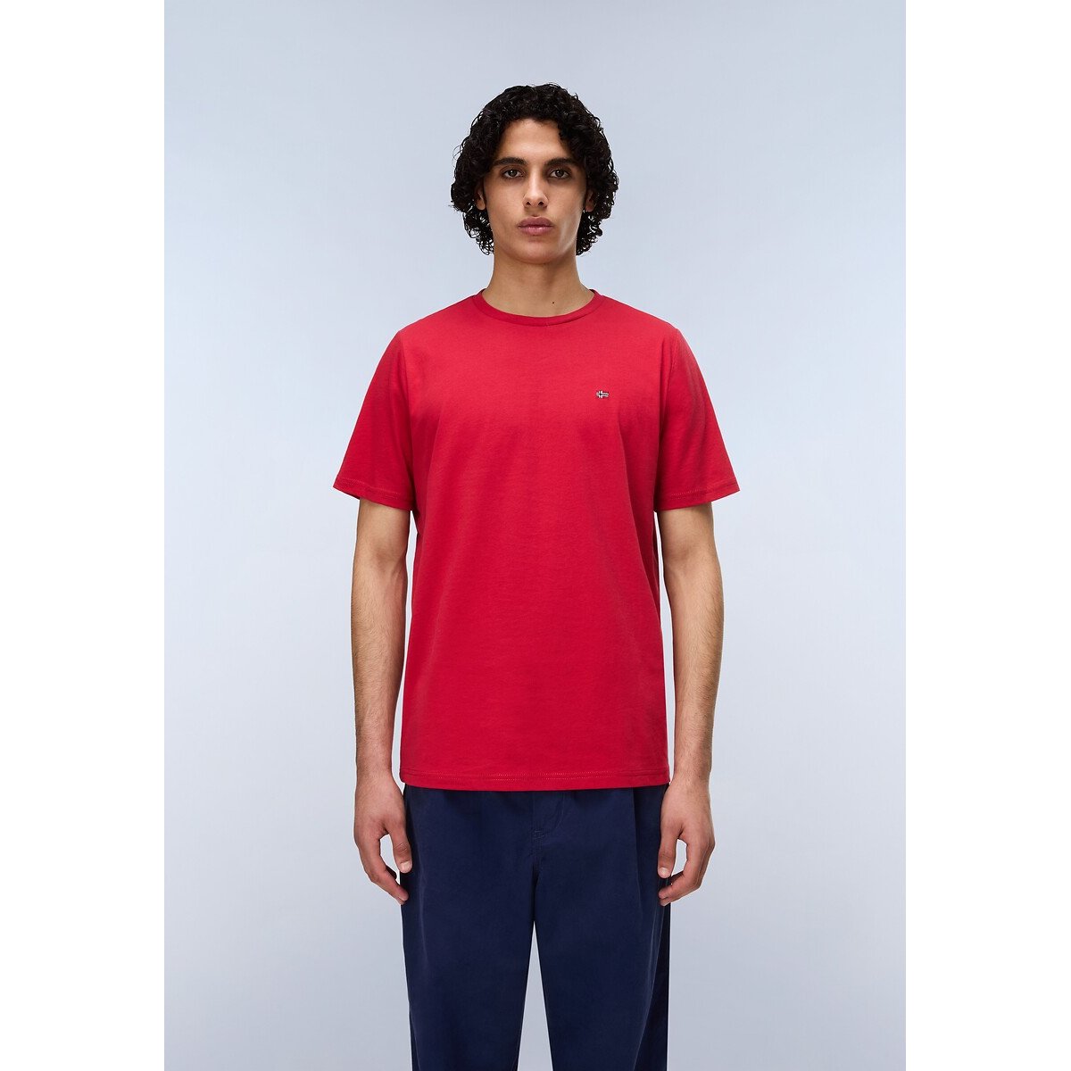 Napapijri Salis Short Sleeve T-Shirt Men's Red Orange Medium