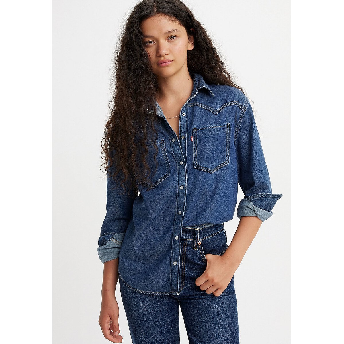 Levi's Teodora Western Printed Shirt Women's Air Space 5 Small