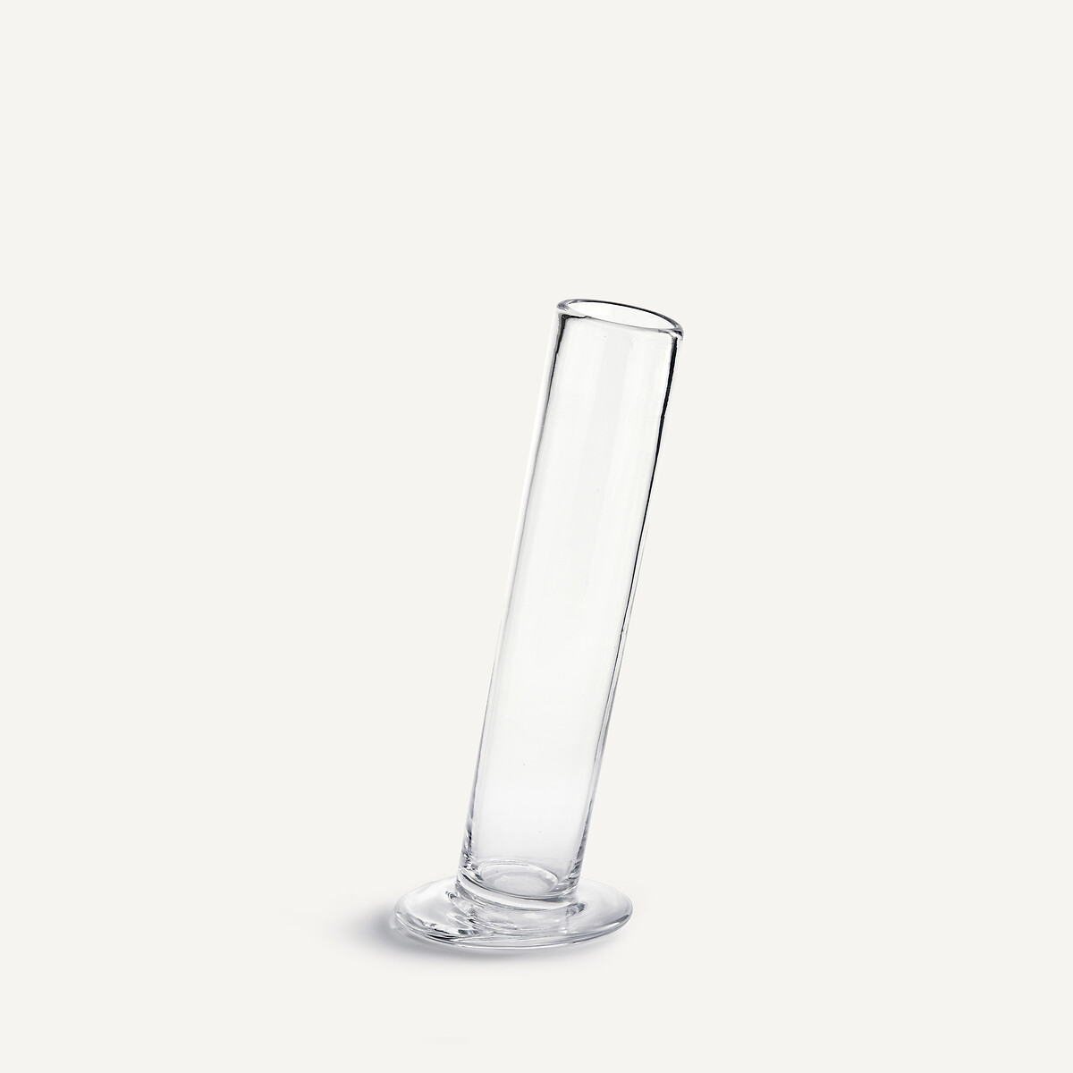 Am.pm Stille Slanted Cylindrical Vase In Glass H31cm Unisex Transparent