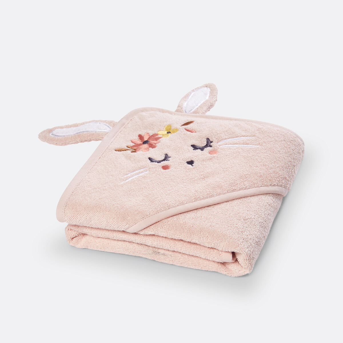 La Redoute Interieurs Florence 400G/M2 Organic Cotton Towelling Bath Cape Pink Medium Infant