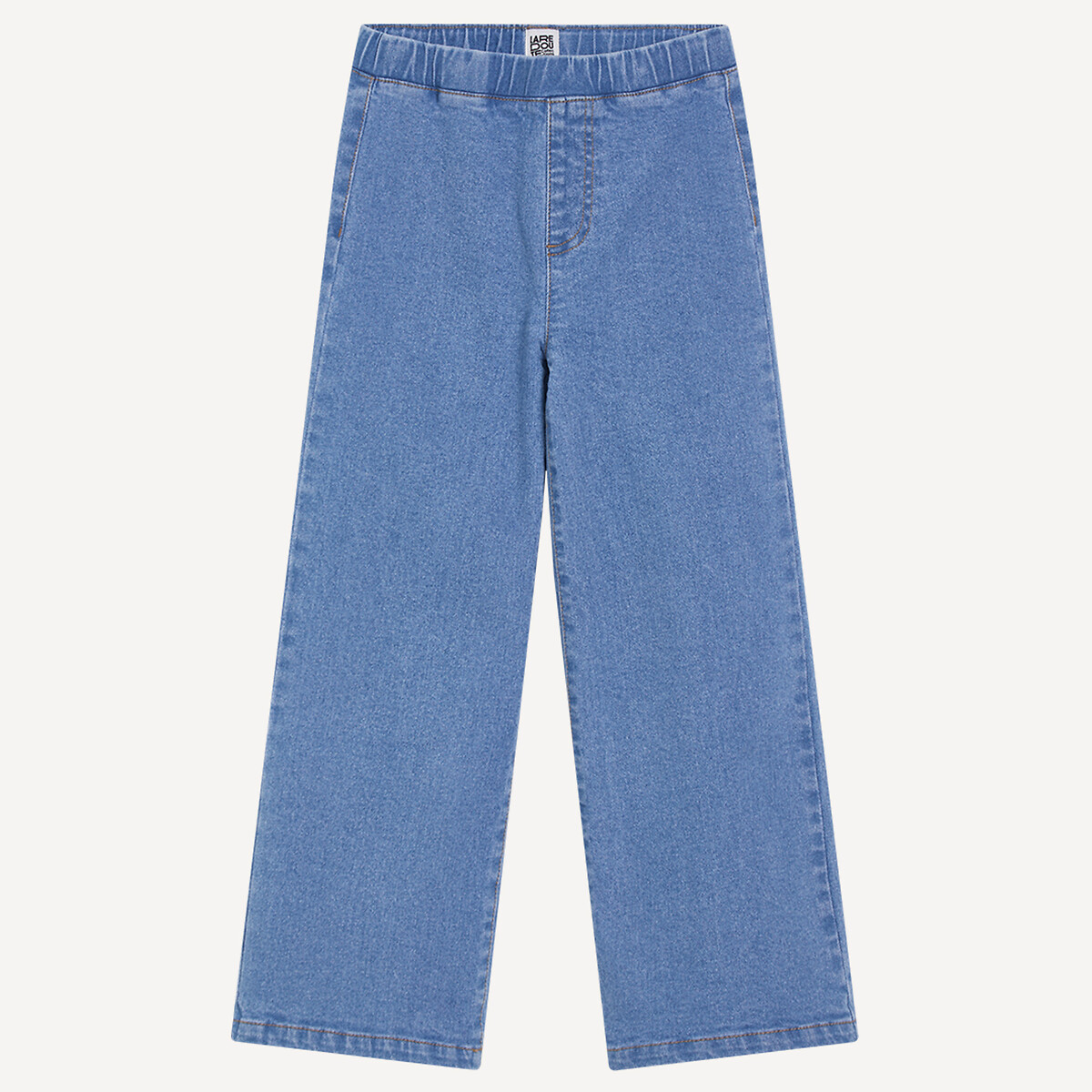 La Redoute Collections Wide Leg Treggings Double Stonewashed Denim 8Y (126Cm)